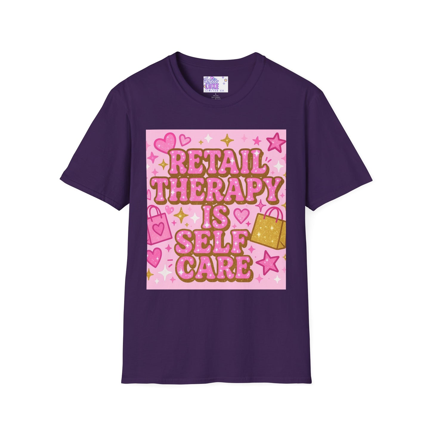 Retail Therapy Unisex Softstyle T-Shirt - Self Care Glam Tee