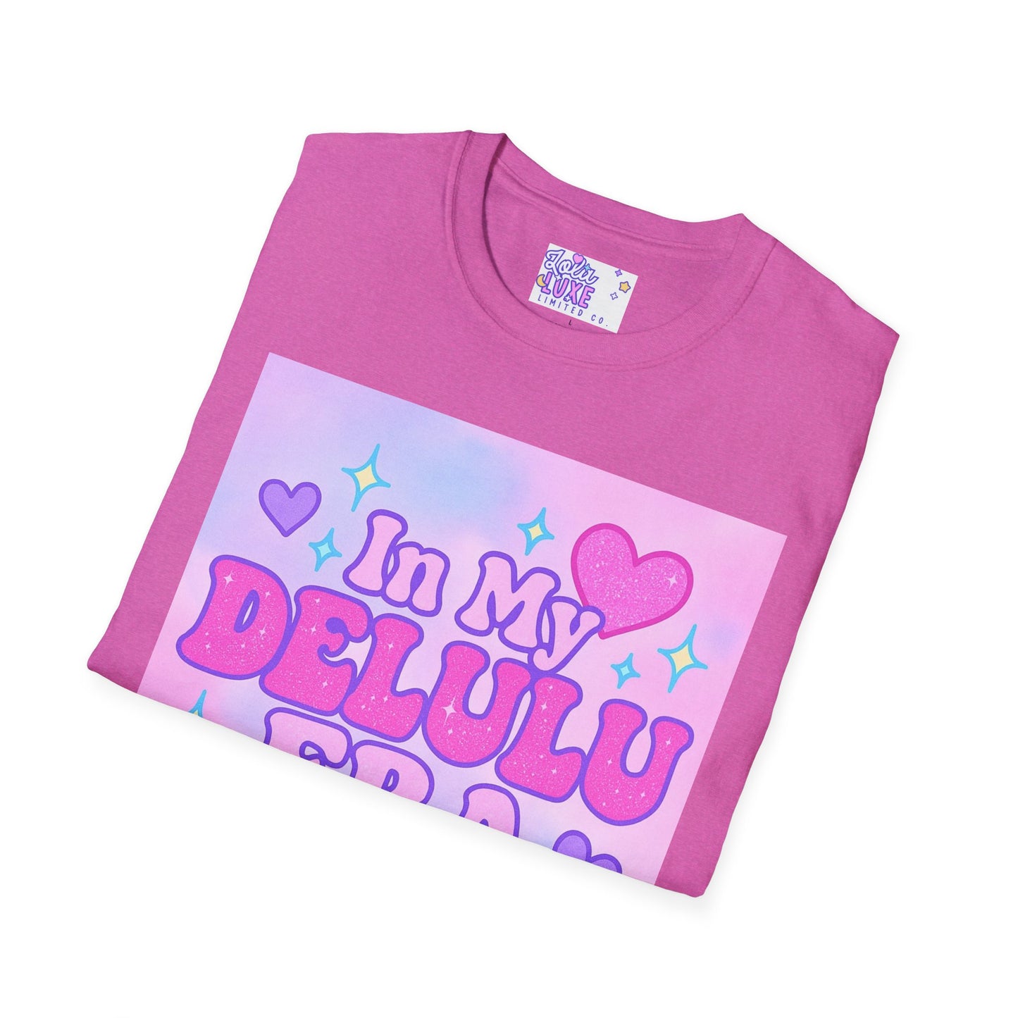 Cute "In My Delulu Era" Unisex Softstyle T-Shirt - Trendy Glam Tee