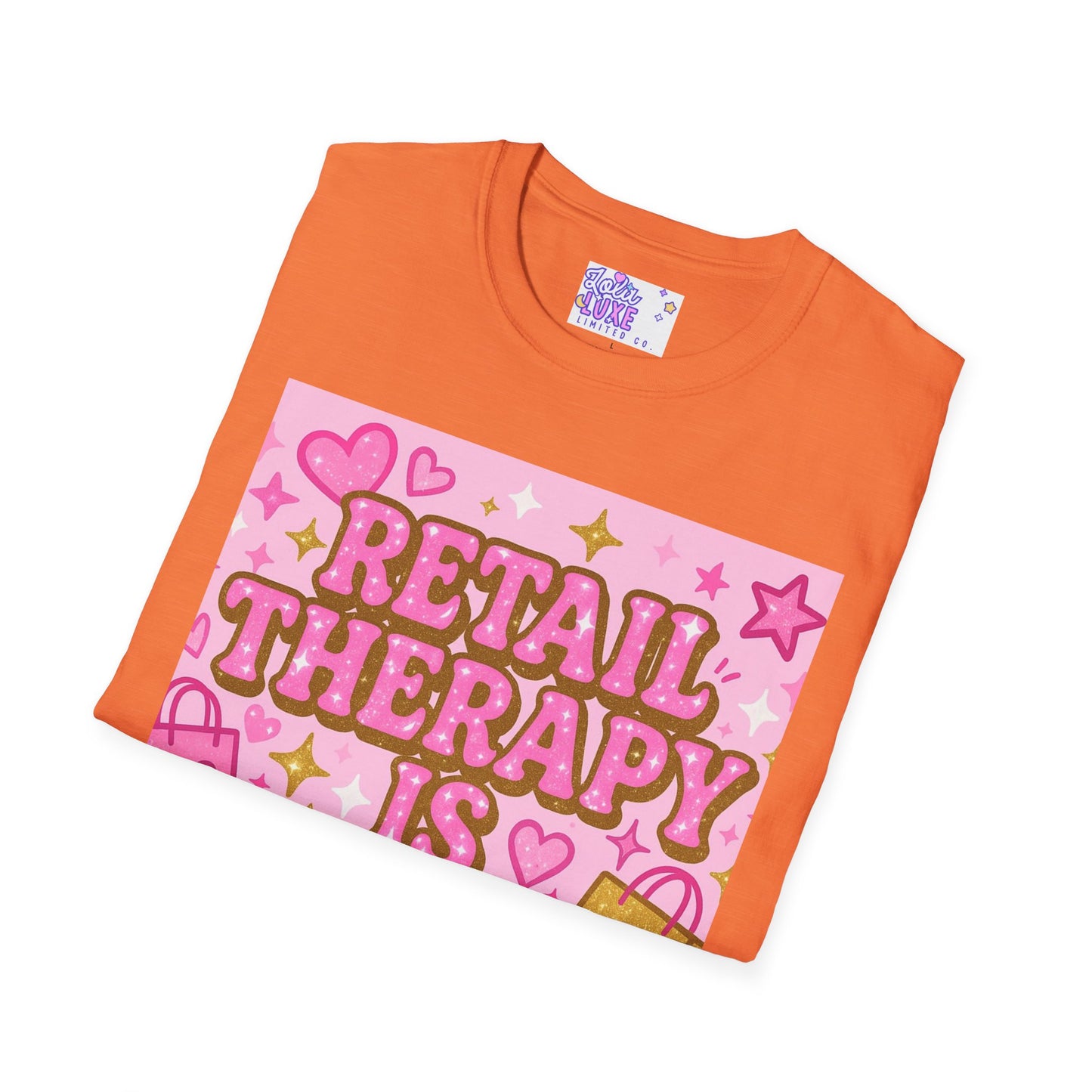 Retail Therapy Unisex Softstyle T-Shirt - Self Care Glam Tee