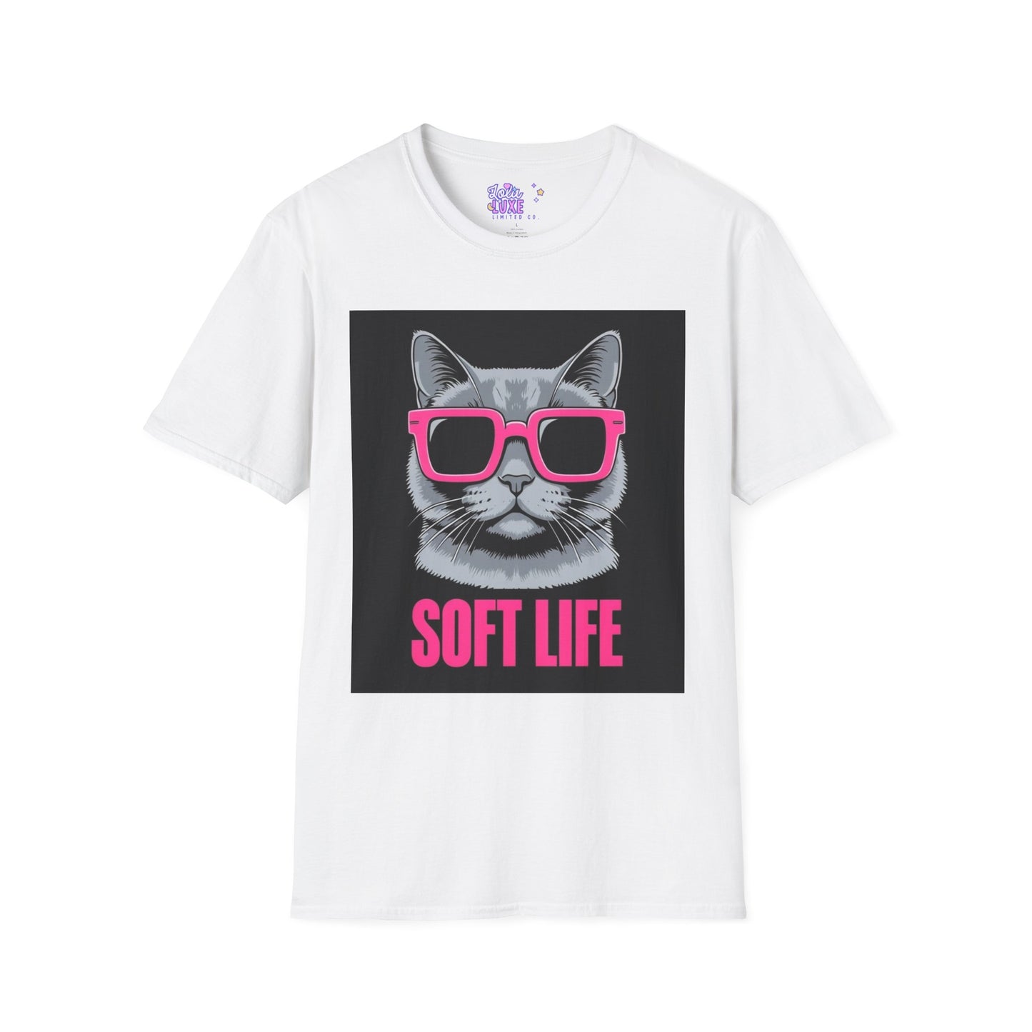Cool Cat Softstyle T-Shirt | Soft Life Design for Animal Lovers