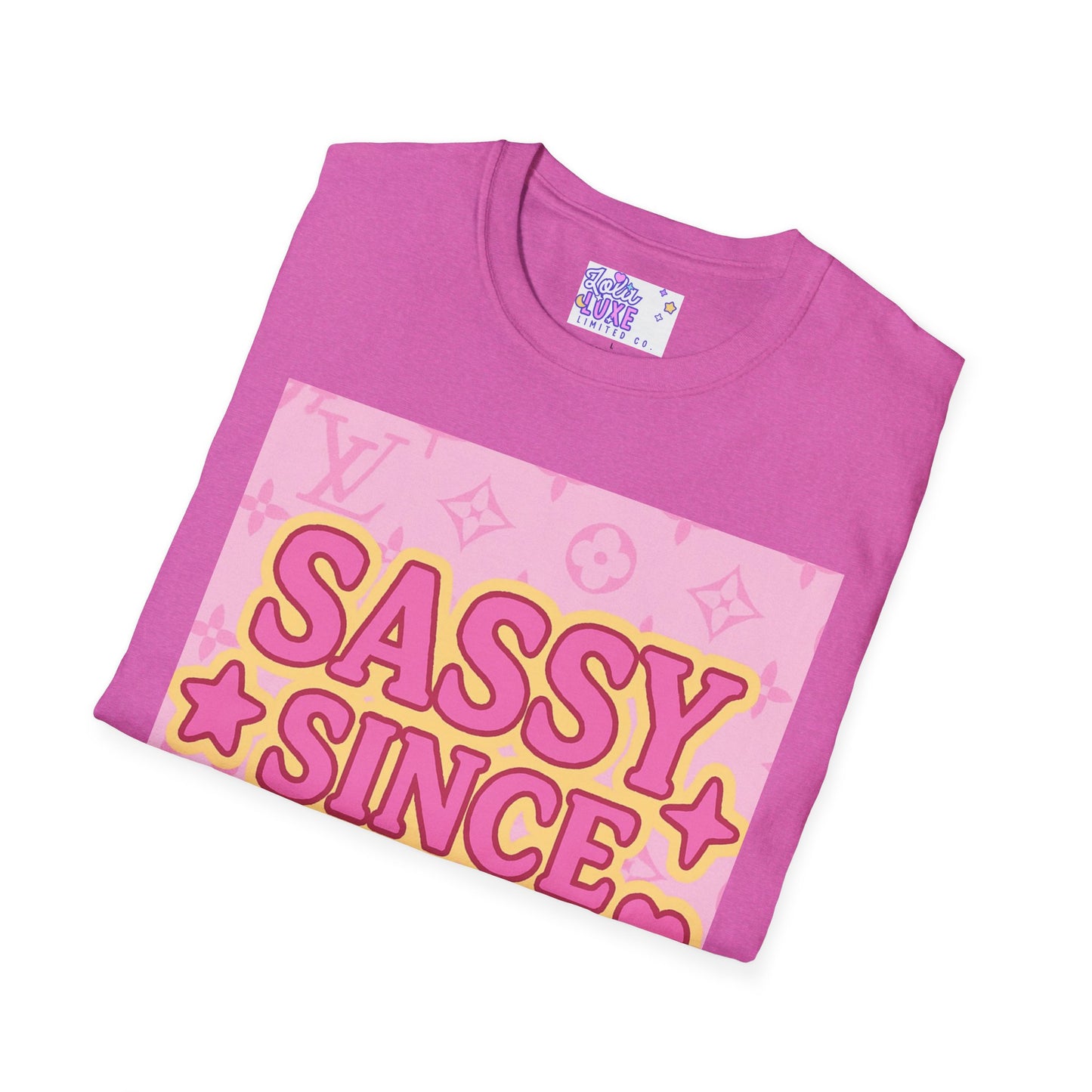 Sassy Since Birth Unisex Softstyle Glam Tee