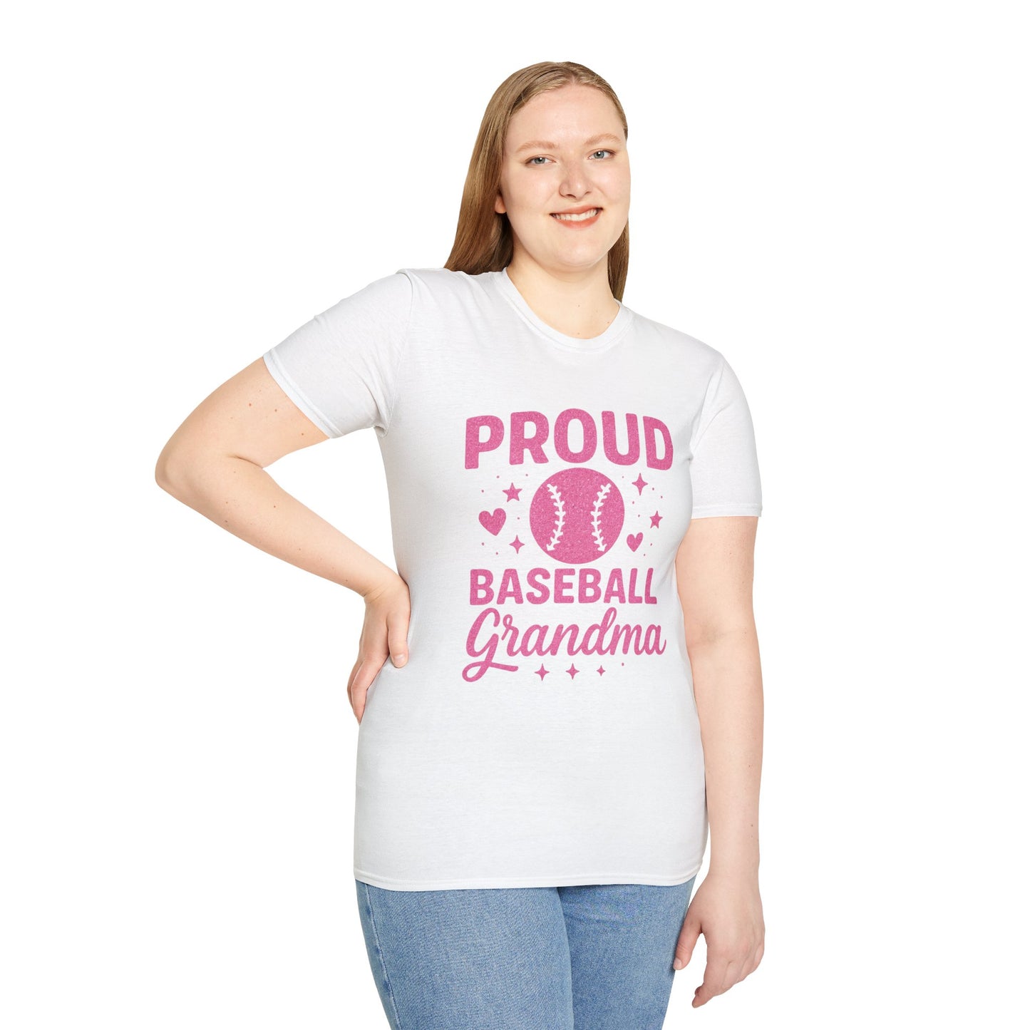 "Proud Baseball Grandma" T-Shirt | Customizable Fan Shirt for Grandma