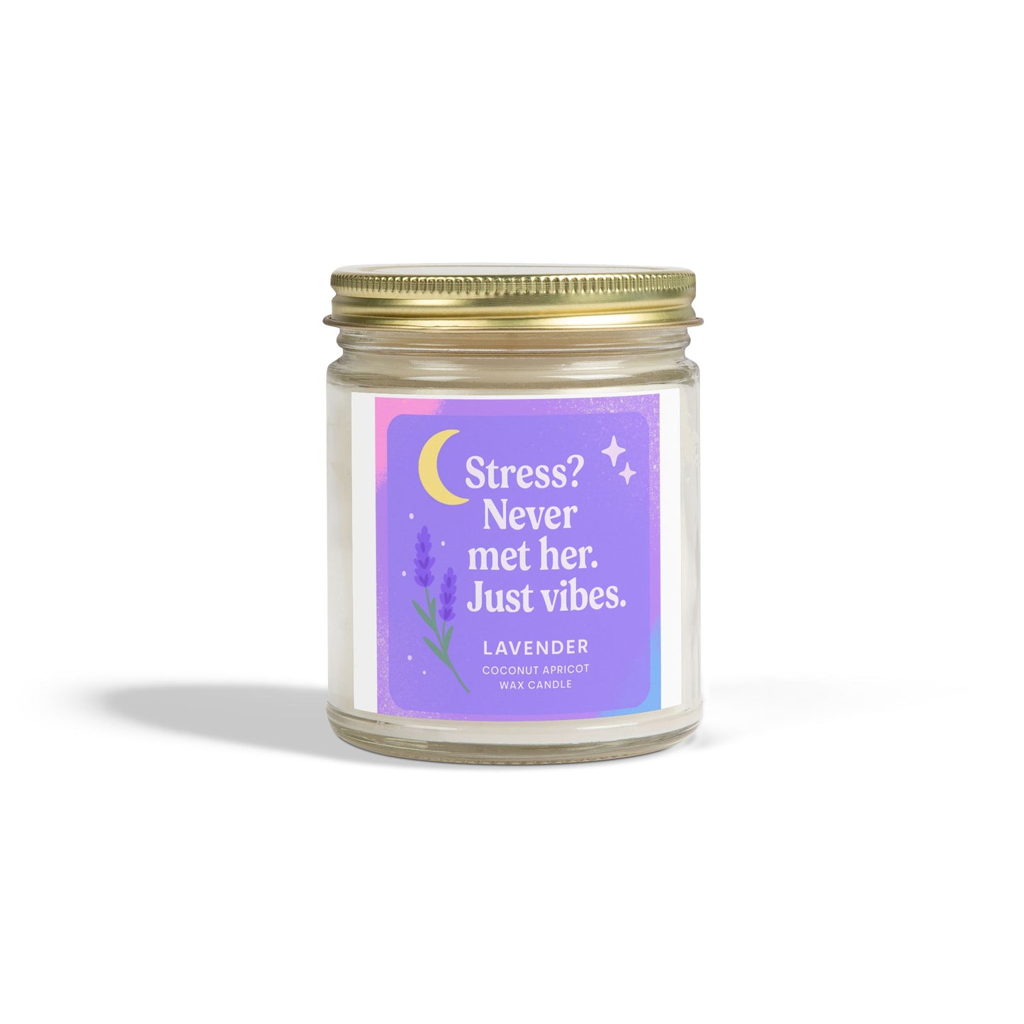 Lavender Scented Candles, Coconut Apricot Wax (4oz, 9oz)