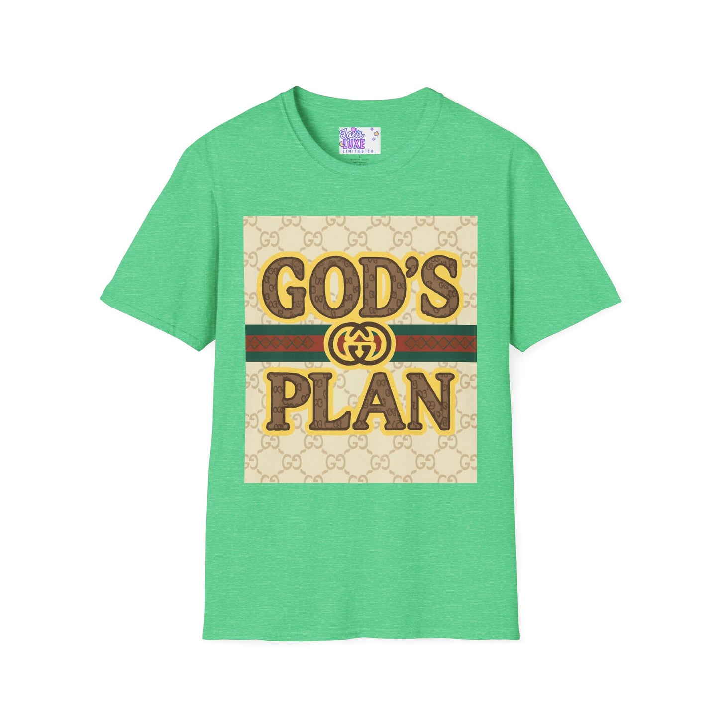 God's Plan Unisex Softstyle Glam Tee - Casual Inspirational Apparel