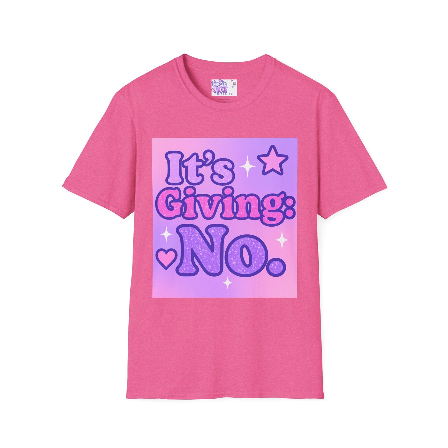 It's Giving: No. Unisex Softstyle Glam Tee - Trendy Graphic Tee for Casual Wear