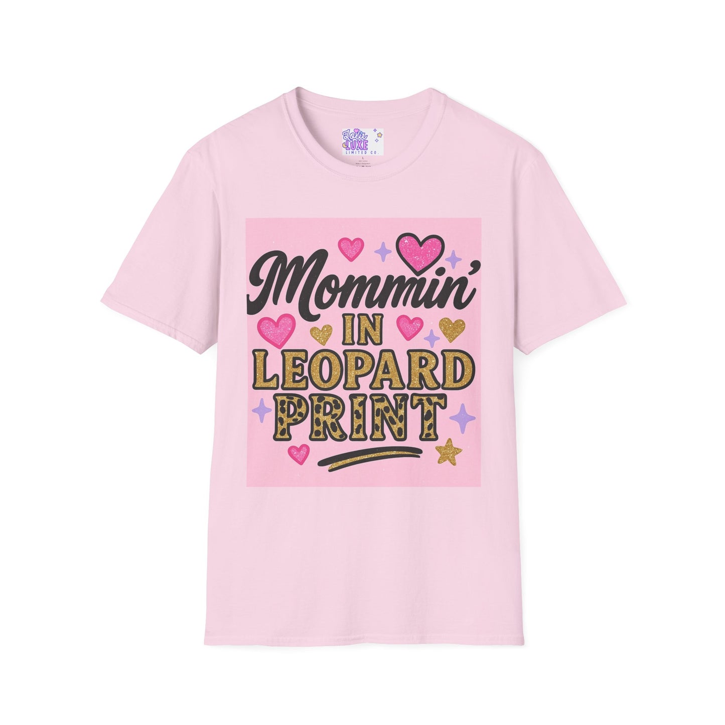 Mommin' in Leopard Print Unisex T-Shirt - Fun & Stylish Apparel for Moms Glam Tee