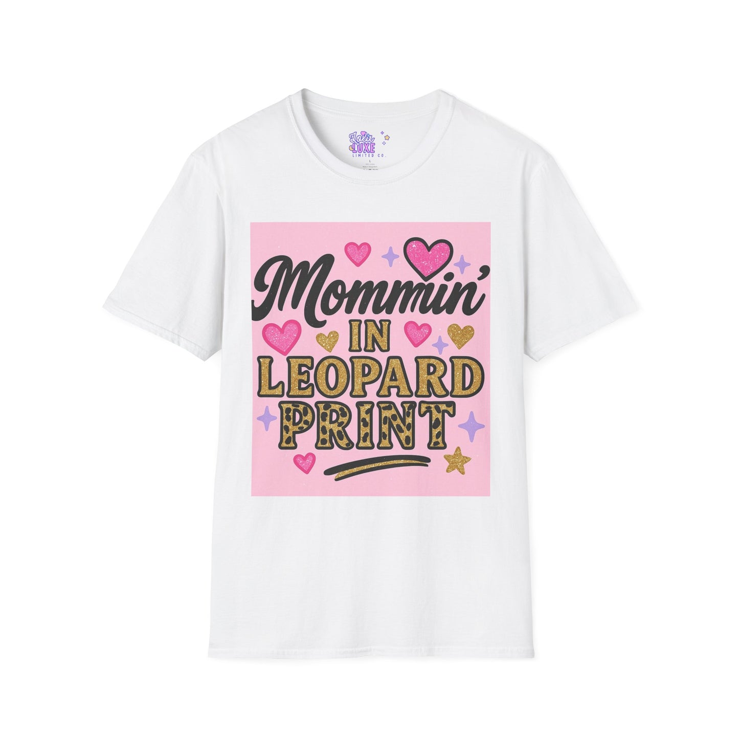 Mommin' in Leopard Print Unisex T-Shirt - Fun & Stylish Apparel for Moms Glam Tee