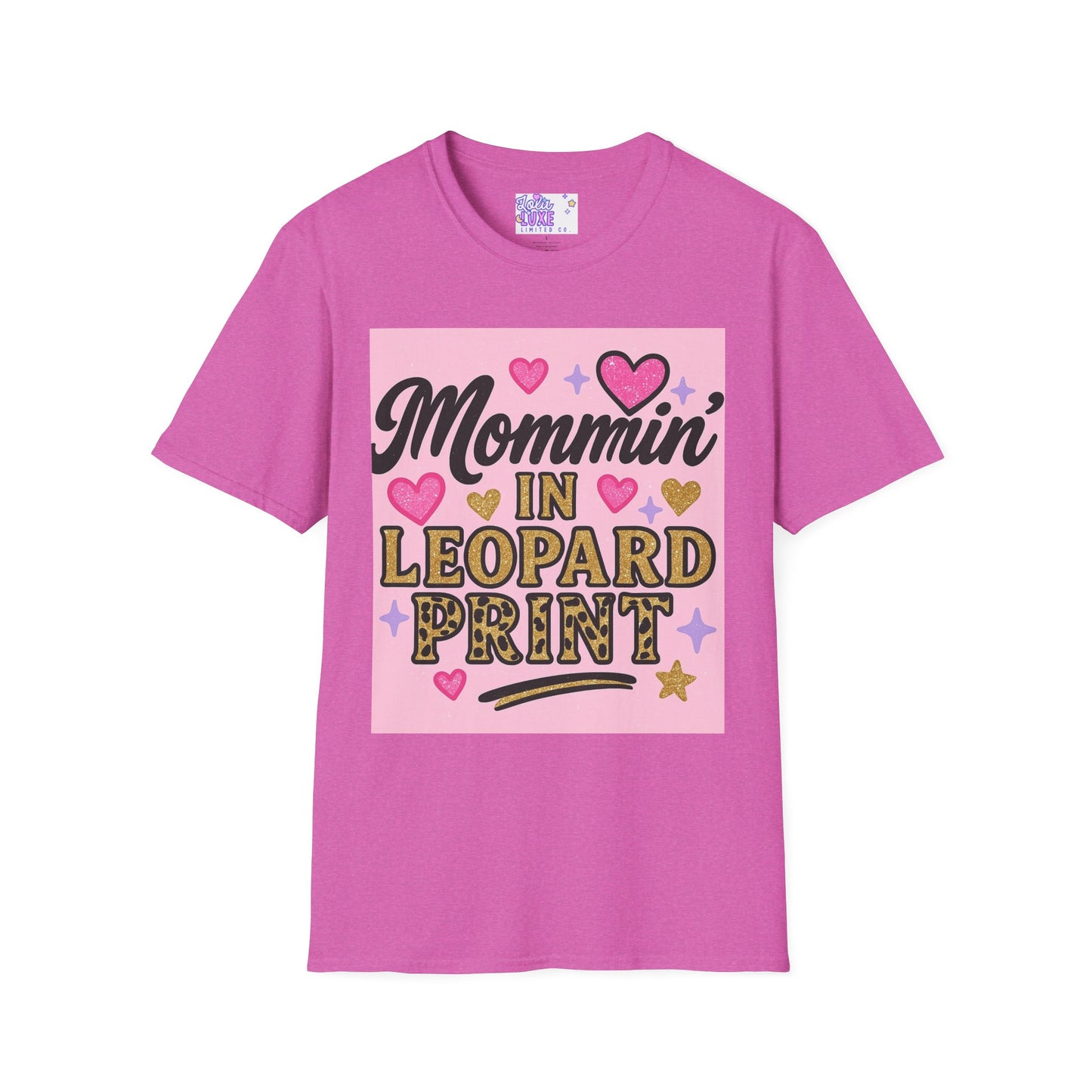 Mommin' in Leopard Print Unisex T-Shirt - Fun & Stylish Apparel for Moms Glam Tee