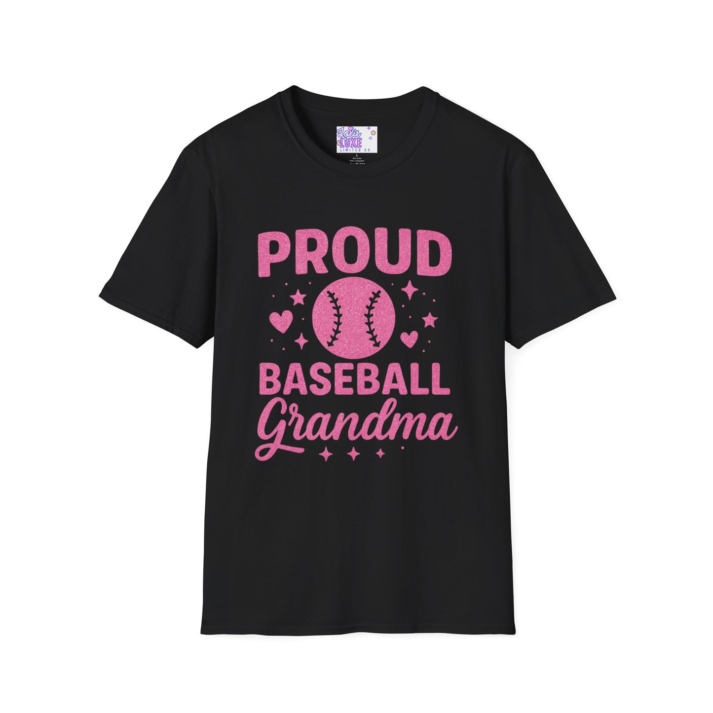 "Proud Baseball Grandma" T-Shirt | Customizable Fan Shirt for Grandma