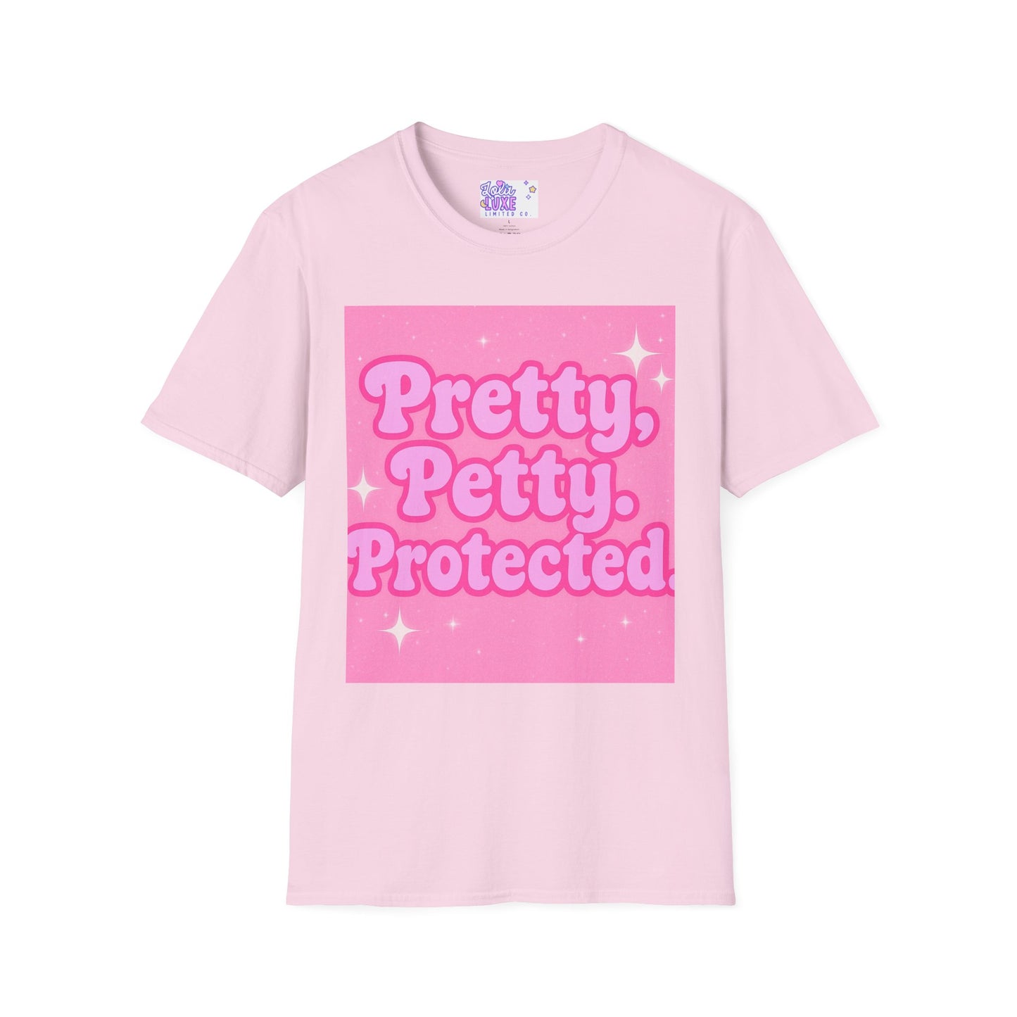 Pretty Petty Protected Unisex Softstyle Glam Tee