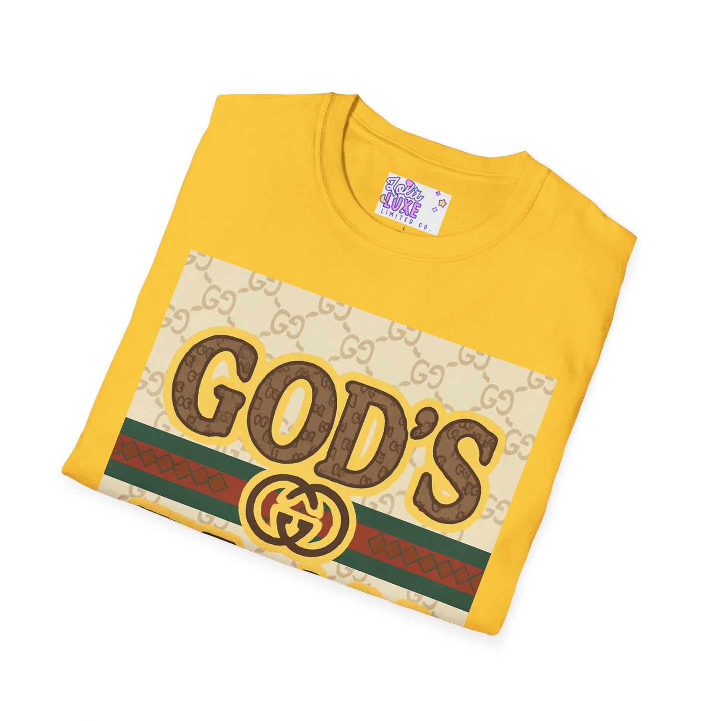 God's Plan Unisex Softstyle Glam Tee - Casual Inspirational Apparel