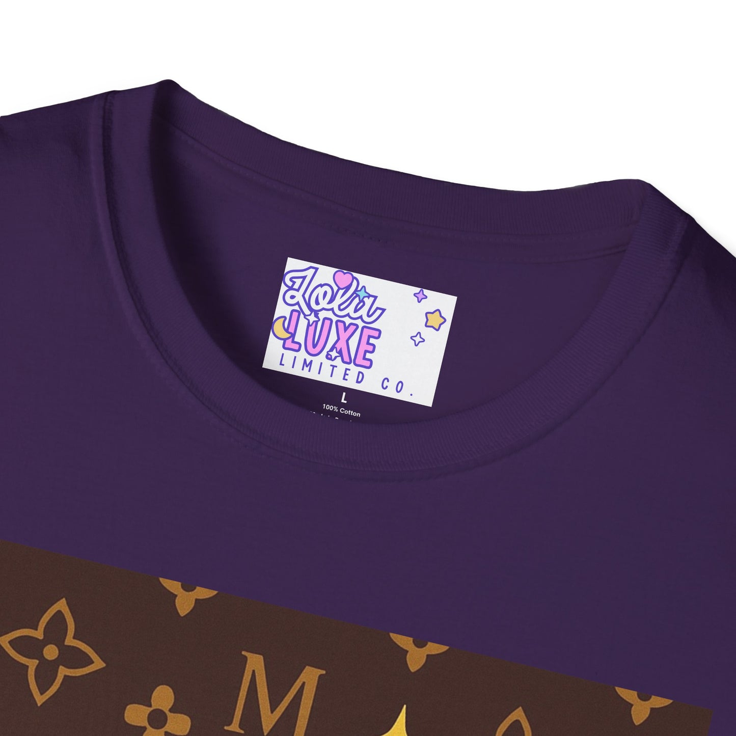 Manifesting Like a Material Girl Glam Tee| Unisex Softstyle Tee | Trendy Apparel for Manifestation Enthusiasts