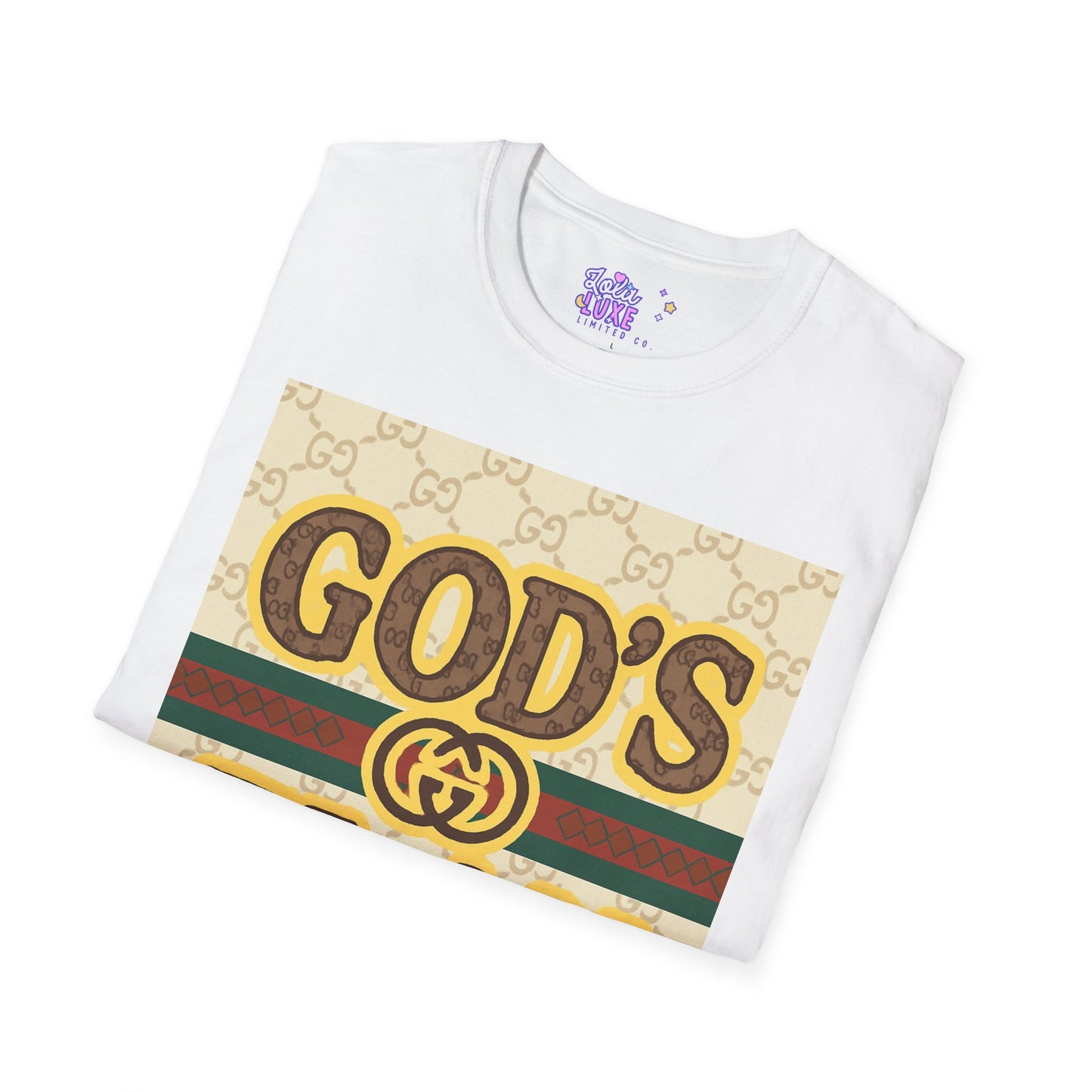 God's Plan Unisex Softstyle Glam Tee - Casual Inspirational Apparel