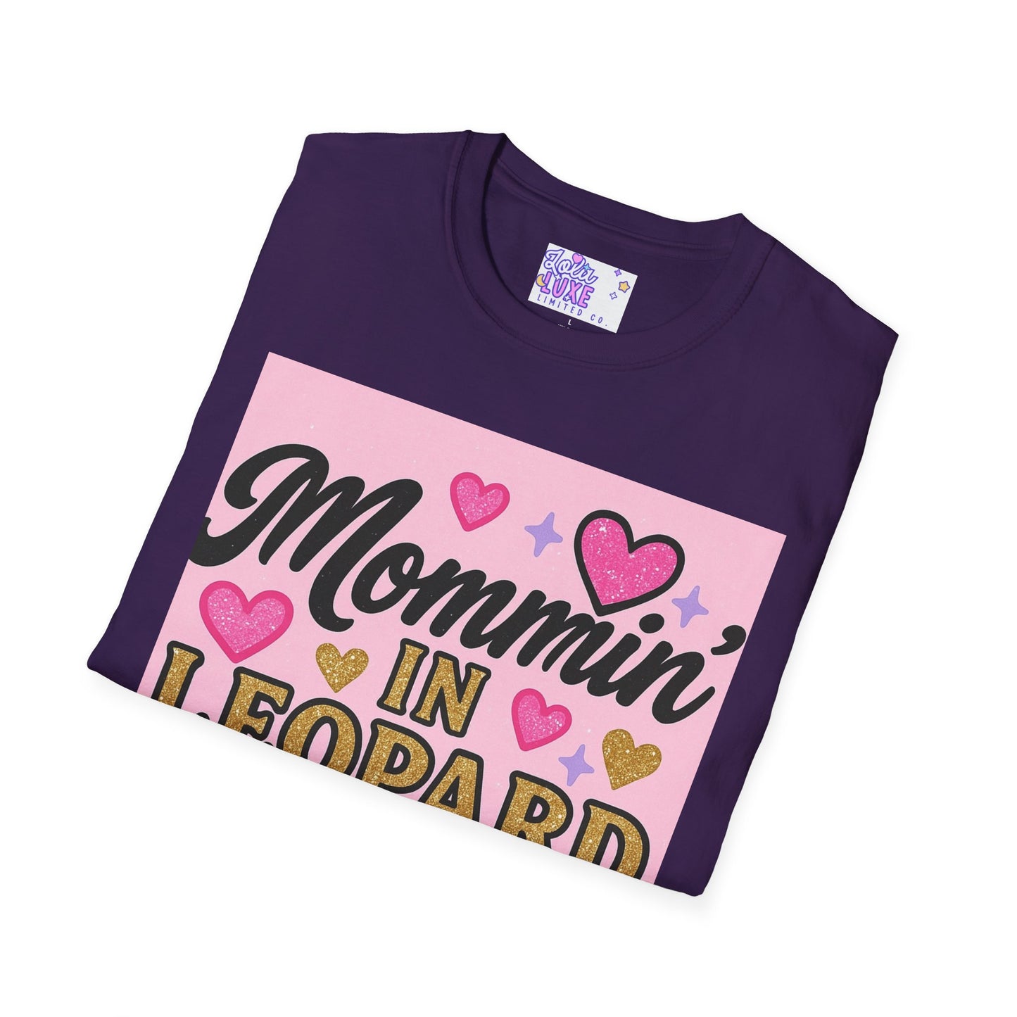 Mommin' in Leopard Print Unisex T-Shirt - Fun & Stylish Apparel for Moms Glam Tee