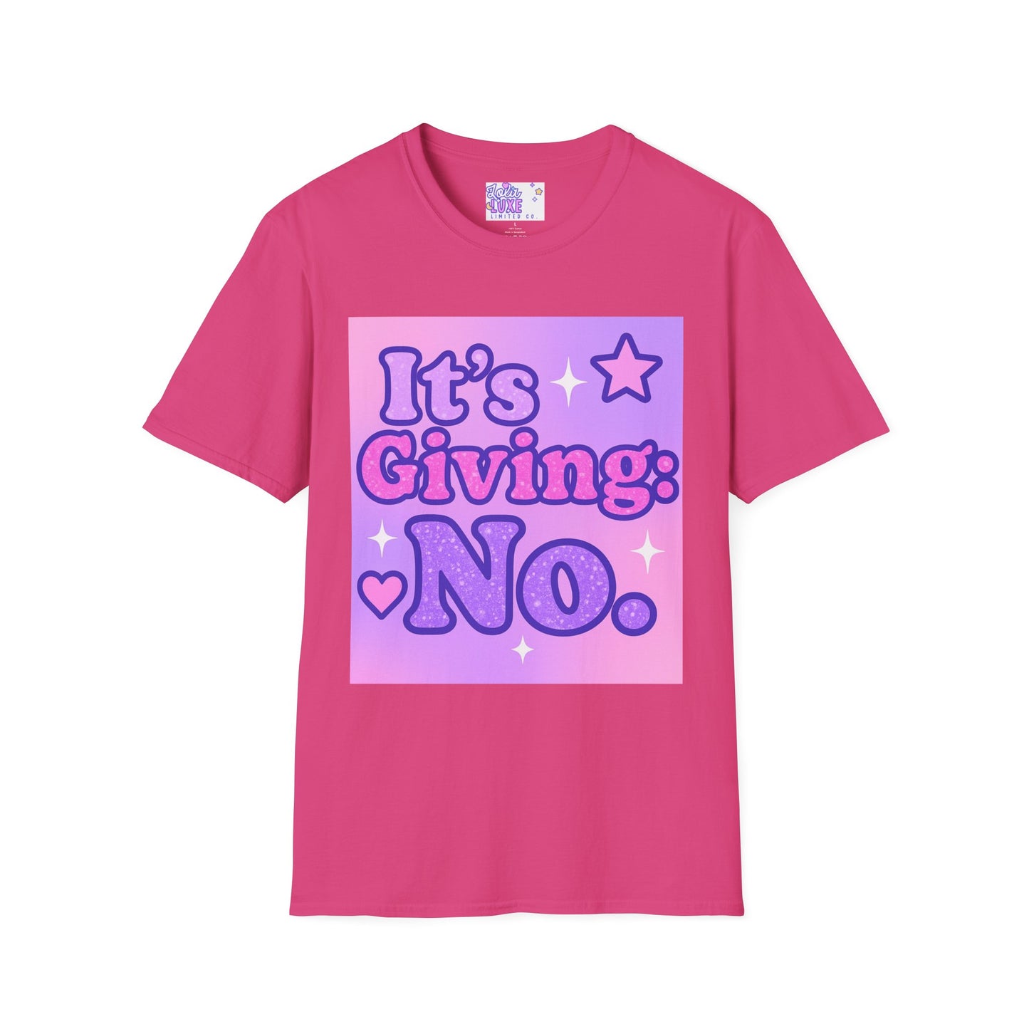 It's Giving: No. Unisex Softstyle Glam Tee - Trendy Graphic Tee for Casual Wear