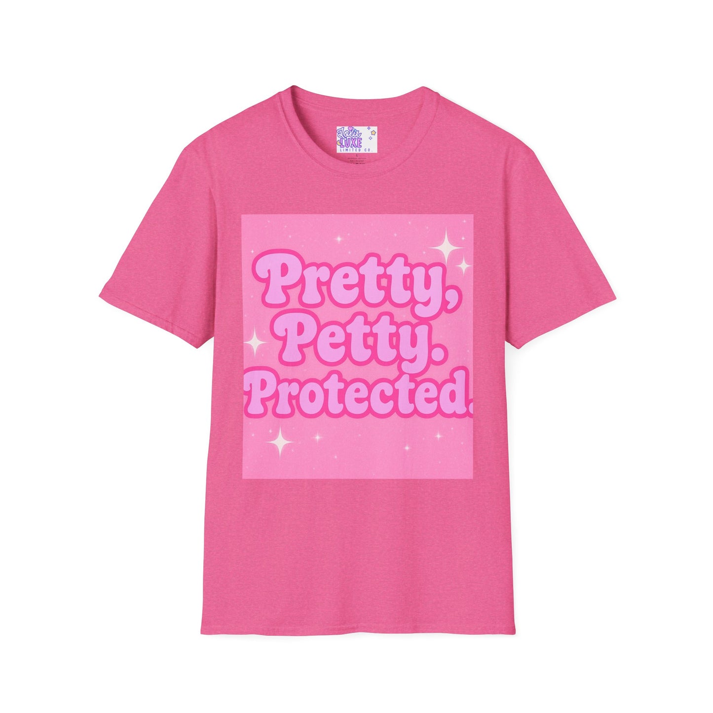 Pretty Petty Protected Unisex Softstyle Glam Tee