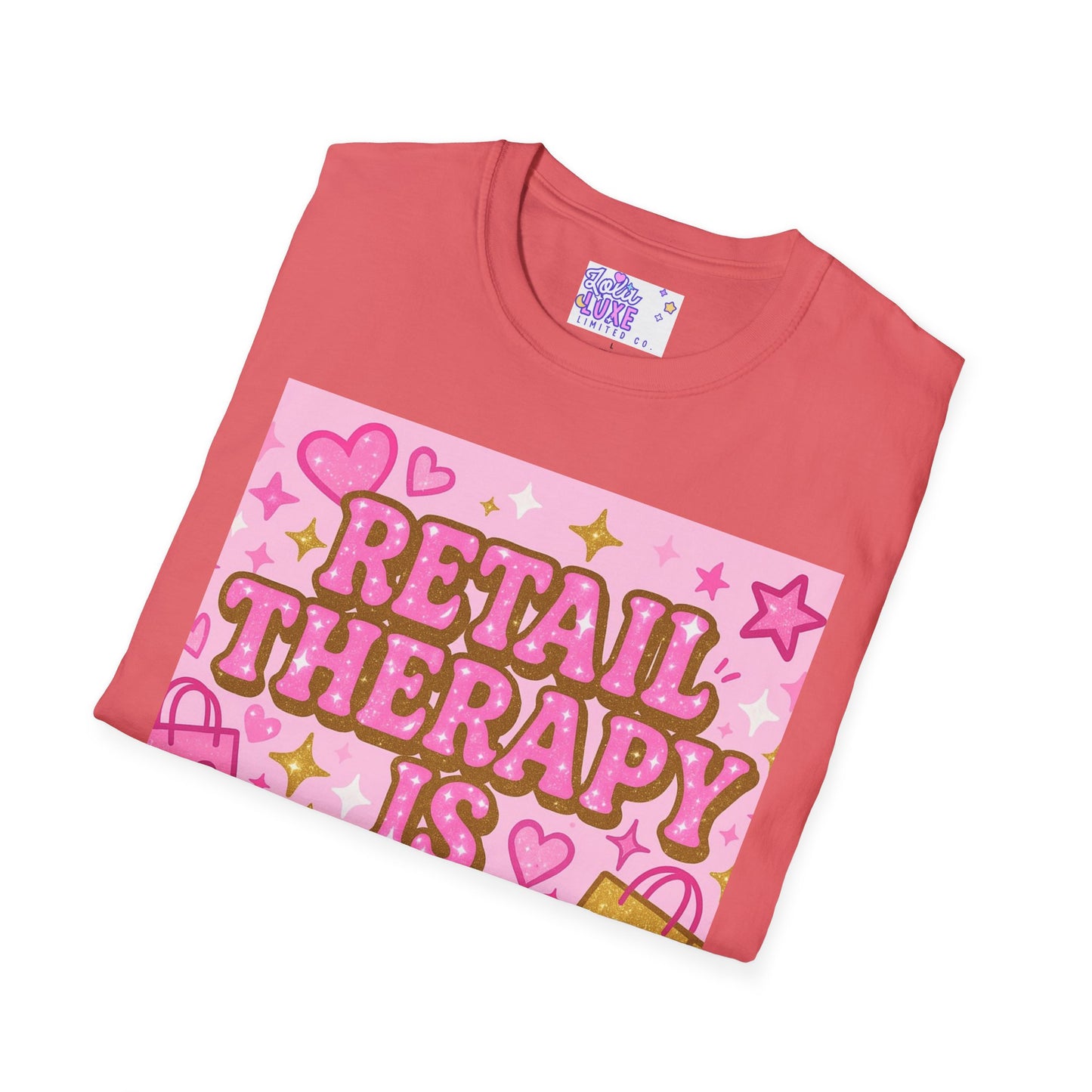 Retail Therapy Unisex Softstyle T-Shirt - Self Care Glam Tee