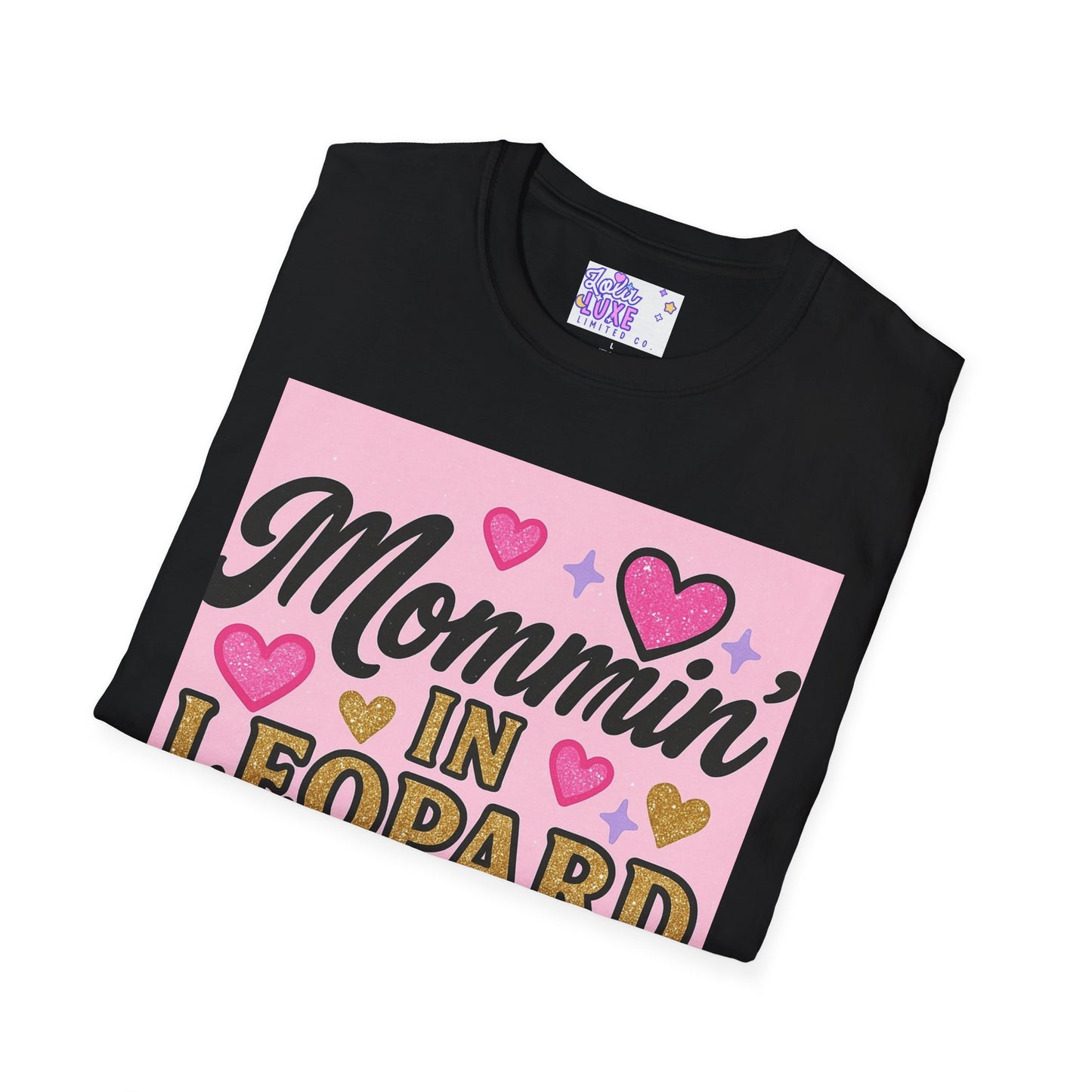 Mommin' in Leopard Print Unisex T-Shirt - Fun & Stylish Apparel for Moms Glam Tee
