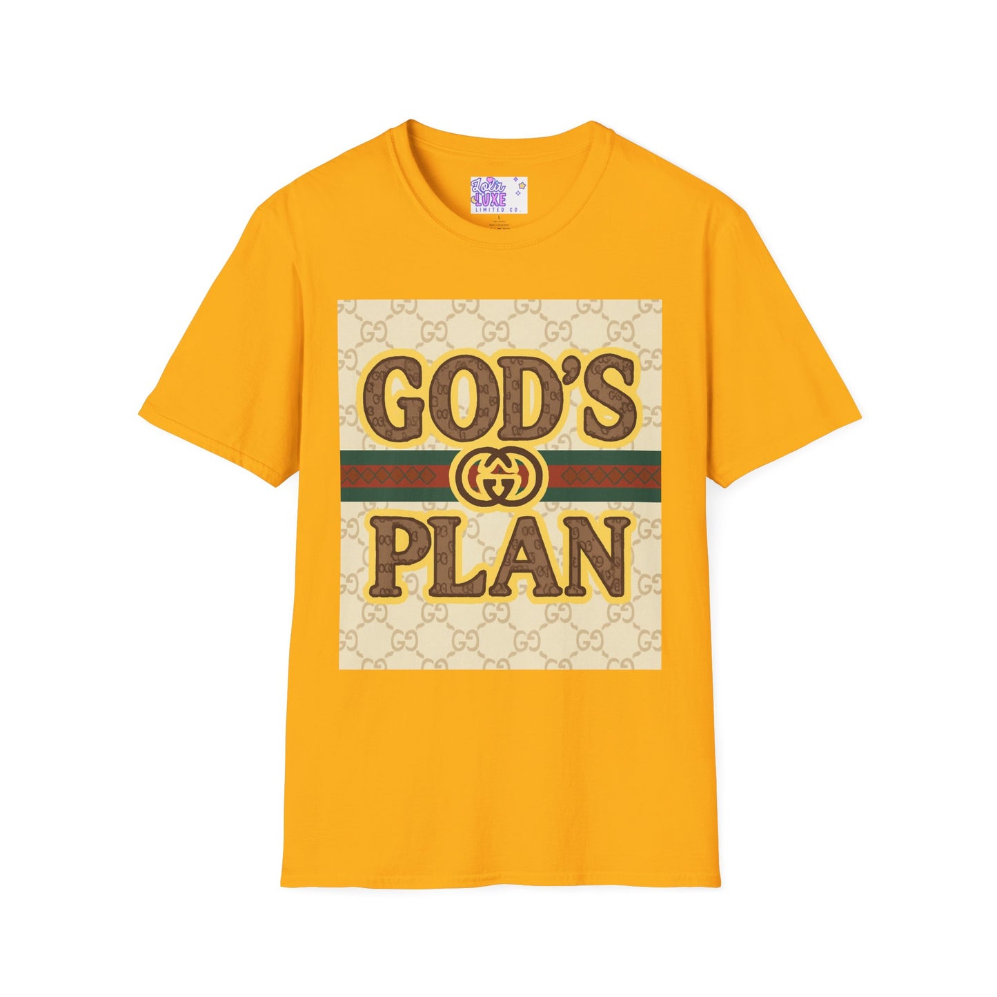 God's Plan Unisex Softstyle Glam Tee - Casual Inspirational Apparel