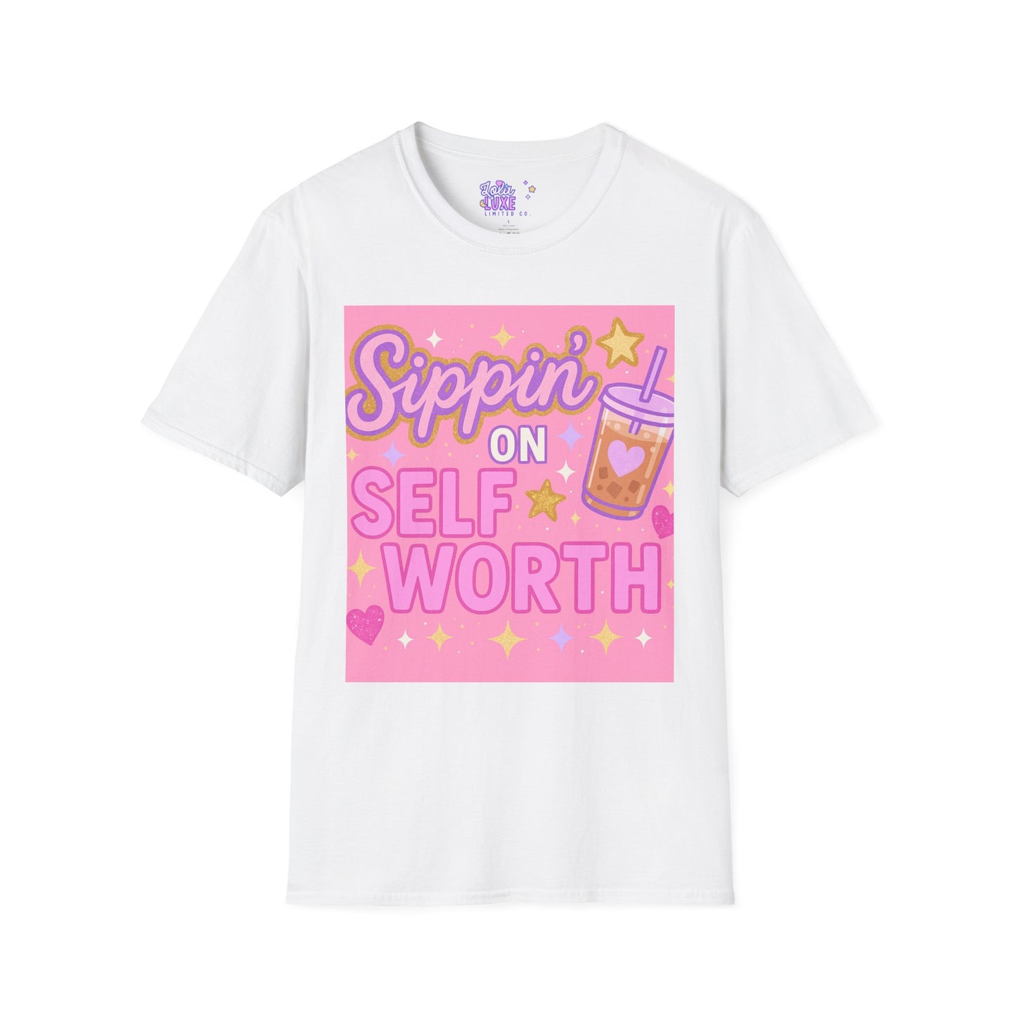Self Worth Unisex Softstyle T-Shirt - Positive Affirmation Glam Tee
