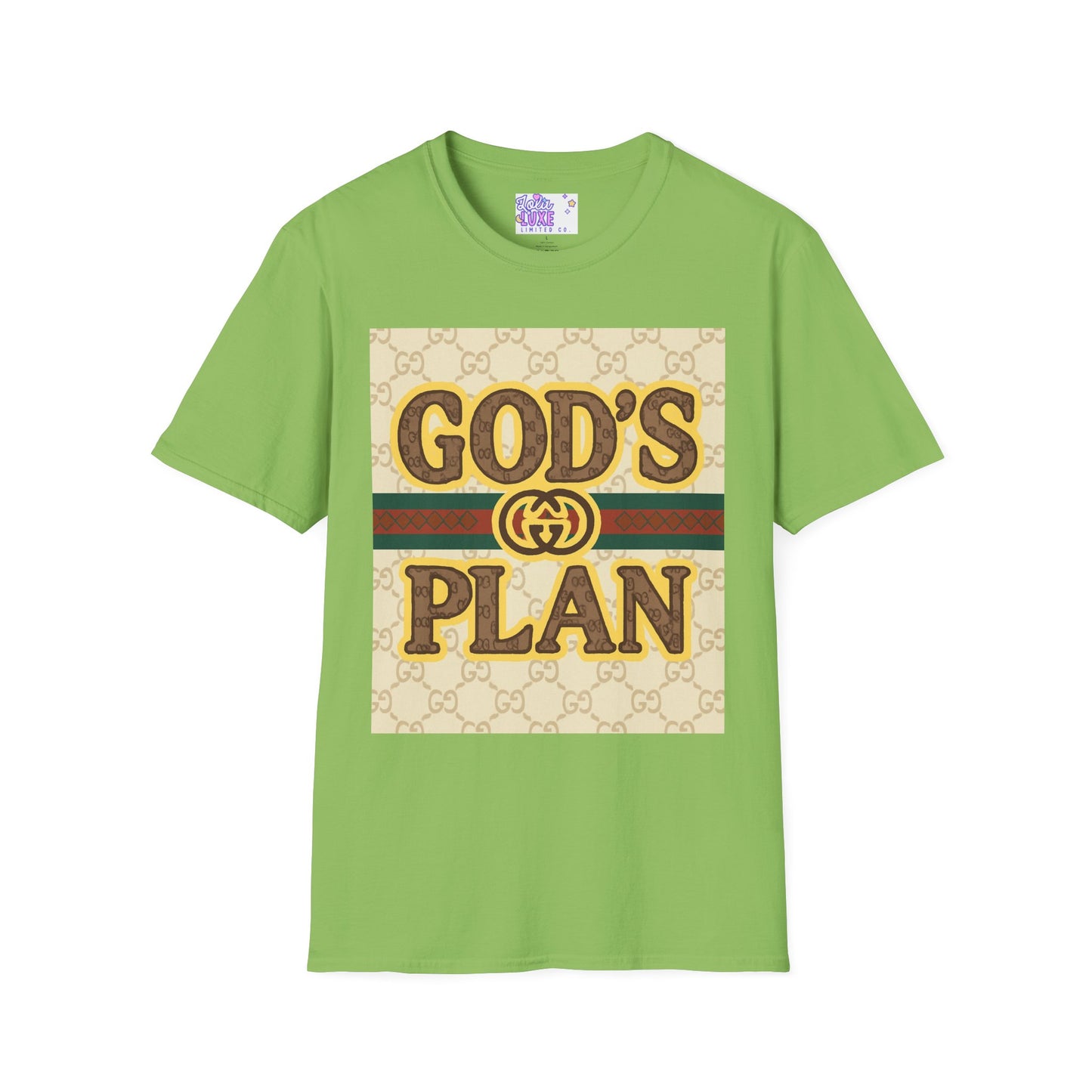 God's Plan Unisex Softstyle Glam Tee - Casual Inspirational Apparel