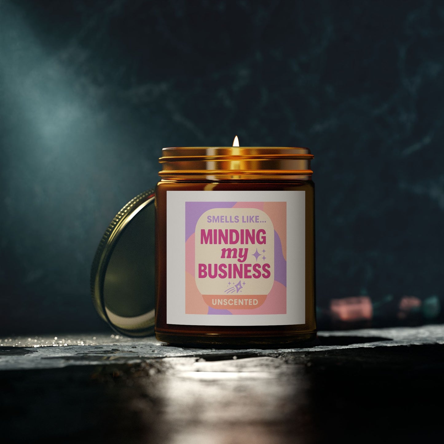 Unscented Candles, Coconut Apricot Wax (4oz, 9oz)