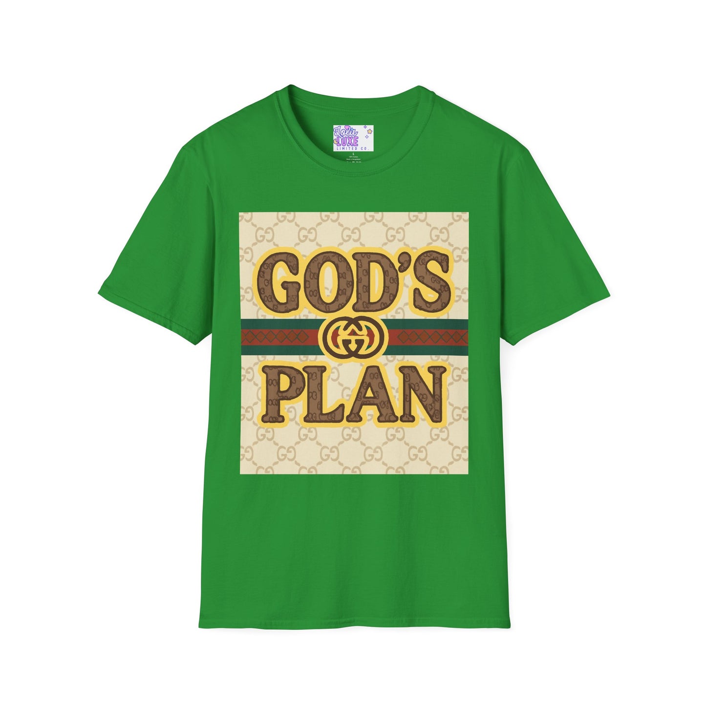 God's Plan Unisex Softstyle Glam Tee - Casual Inspirational Apparel