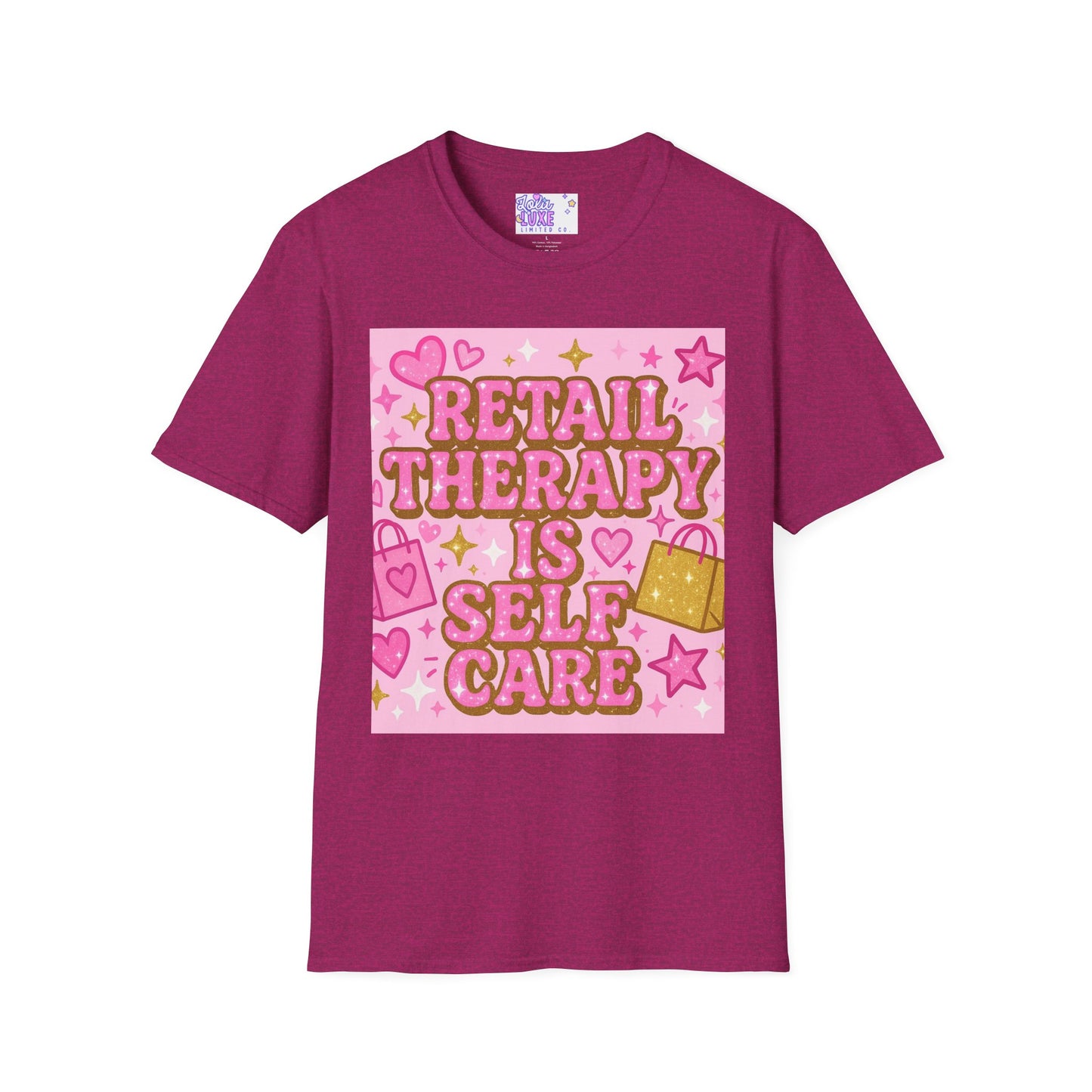 Retail Therapy Unisex Softstyle T-Shirt - Self Care Glam Tee