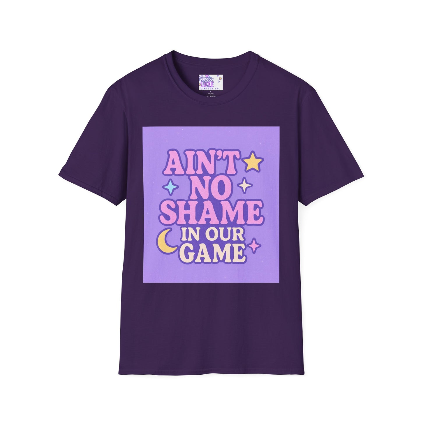 Ain't No Shame Unisex Softstyle T-Shirt - Glam & Empowerment Tees