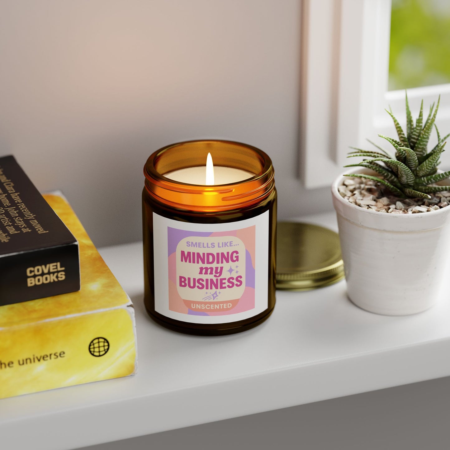 Unscented Candles, Coconut Apricot Wax (4oz, 9oz)