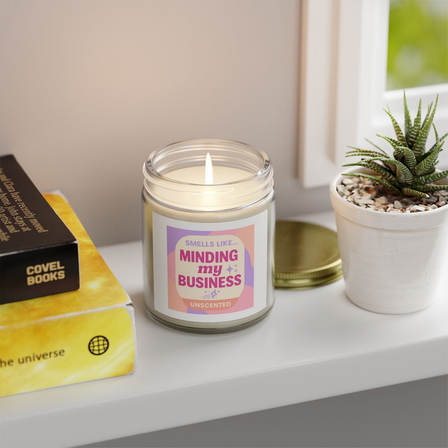 Unscented Candles, Coconut Apricot Wax (4oz, 9oz)
