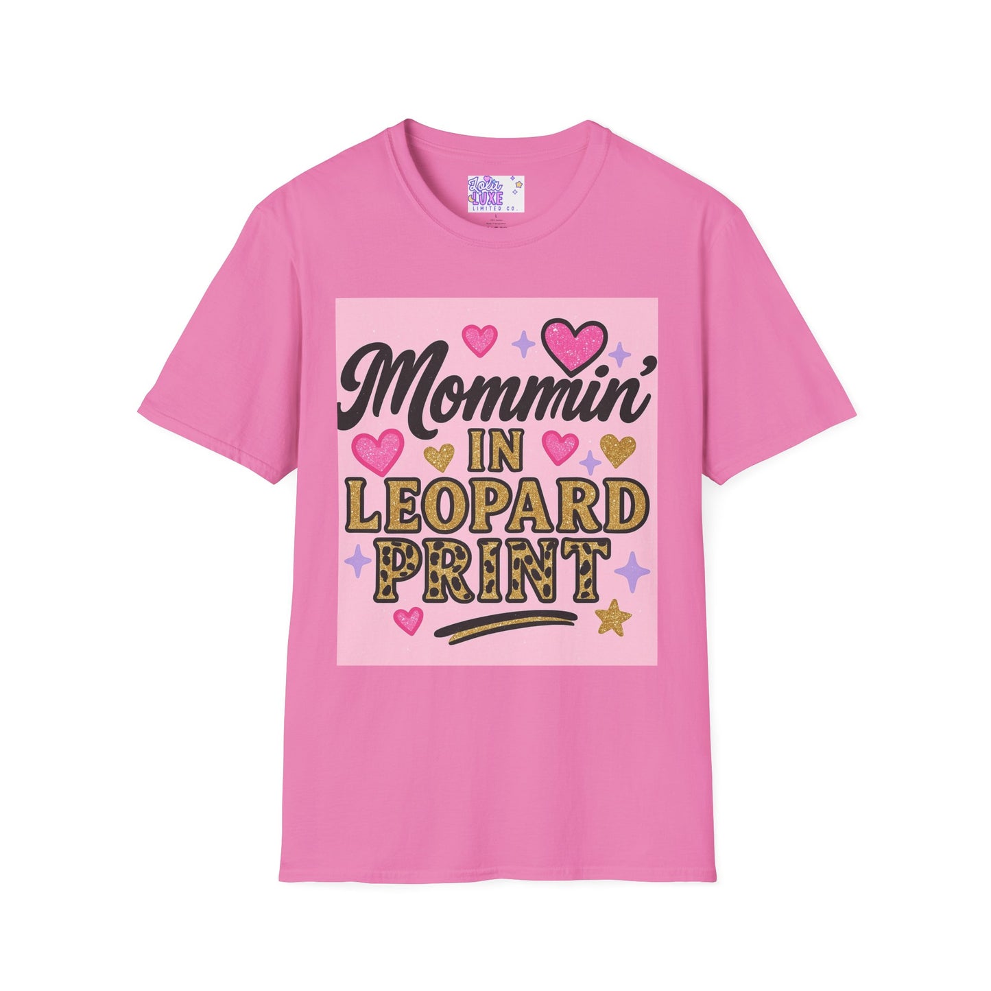 Mommin' in Leopard Print Unisex T-Shirt - Fun & Stylish Apparel for Moms Glam Tee