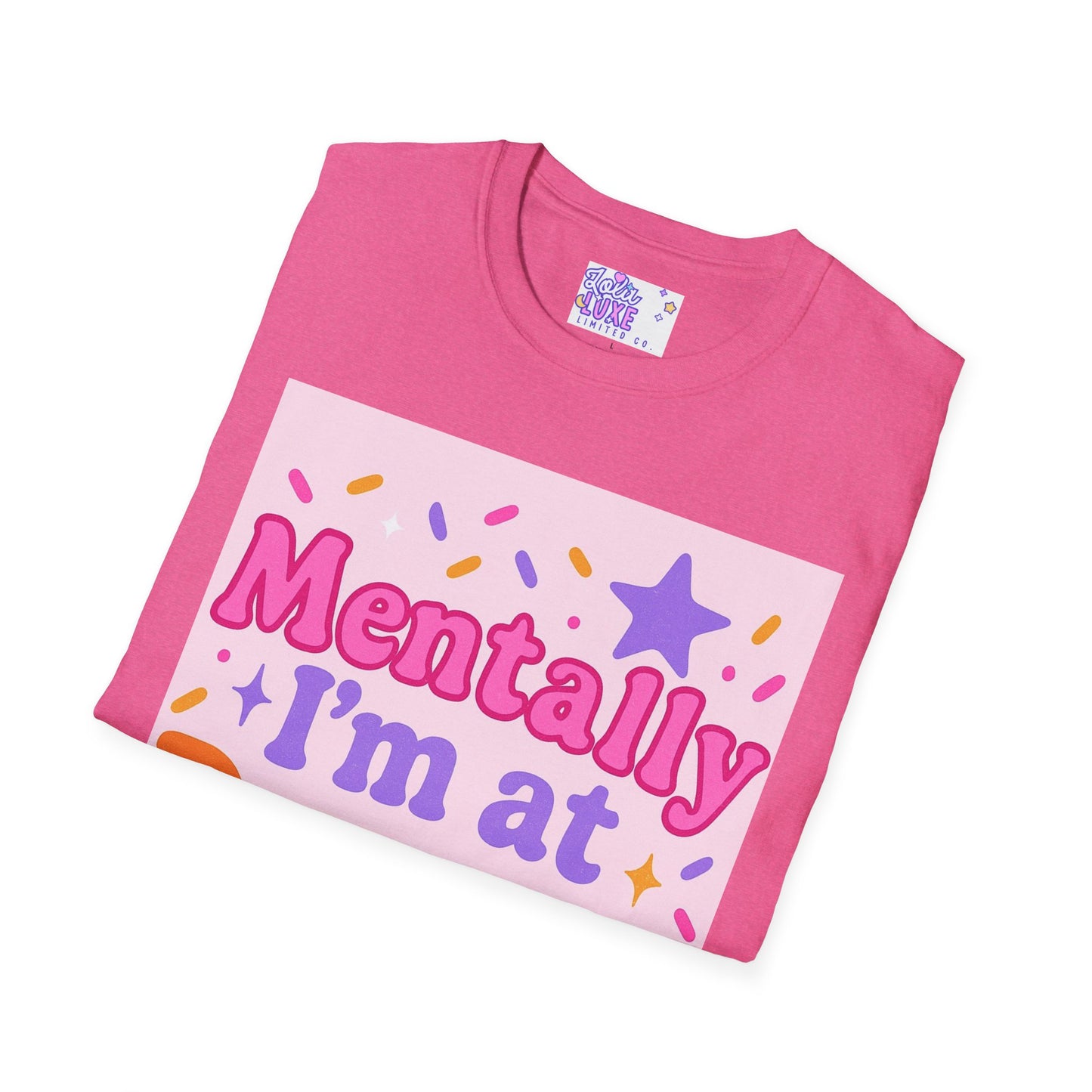 Mentally I'm at Dunkin' Unisex Softstyle T-Shirt - Fun Coffee Lover GlamTee