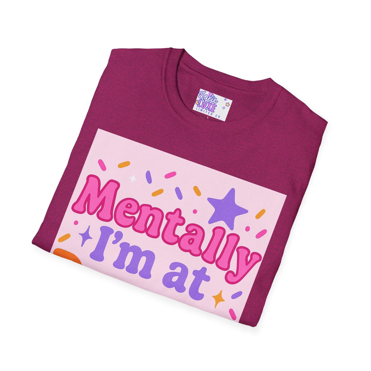 Mentally I'm at Dunkin' Unisex Softstyle T-Shirt - Fun Coffee Lover GlamTee
