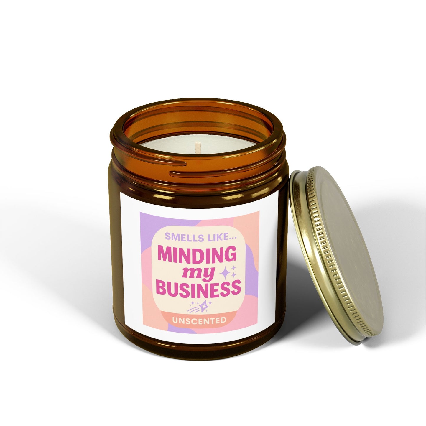 Unscented Candles, Coconut Apricot Wax (4oz, 9oz)