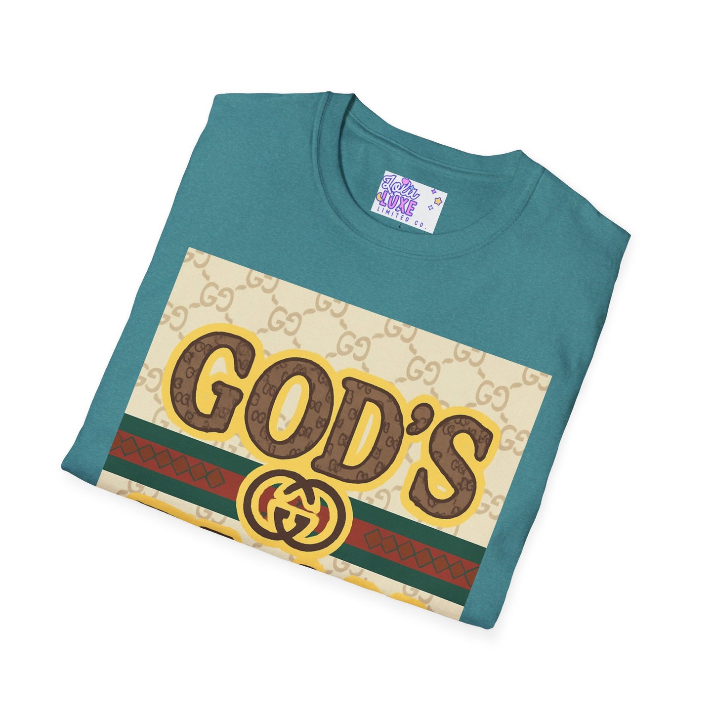 God's Plan Unisex Softstyle Glam Tee - Casual Inspirational Apparel
