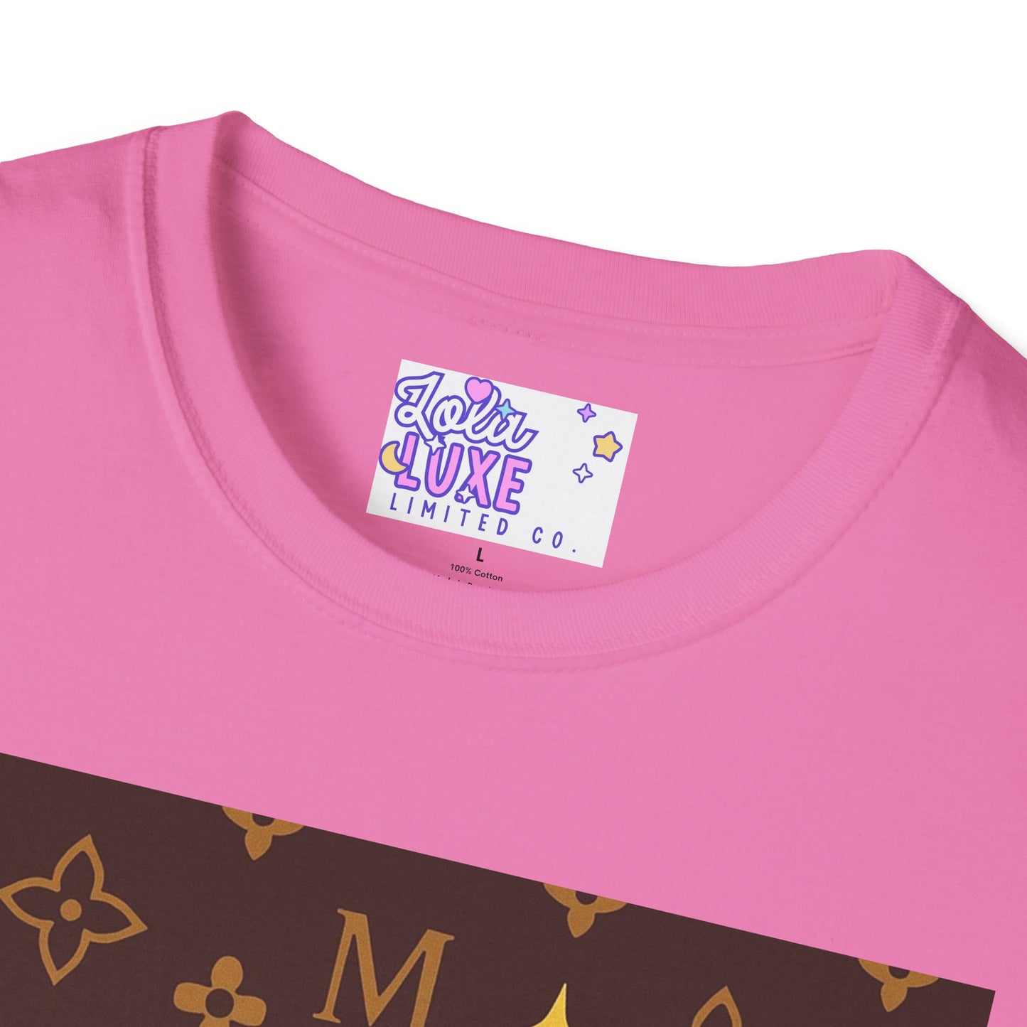 Manifesting Like a Material Girl Glam Tee| Unisex Softstyle Tee | Trendy Apparel for Manifestation Enthusiasts