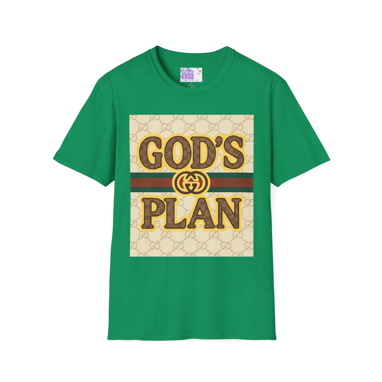 God's Plan Unisex Softstyle Glam Tee - Casual Inspirational Apparel