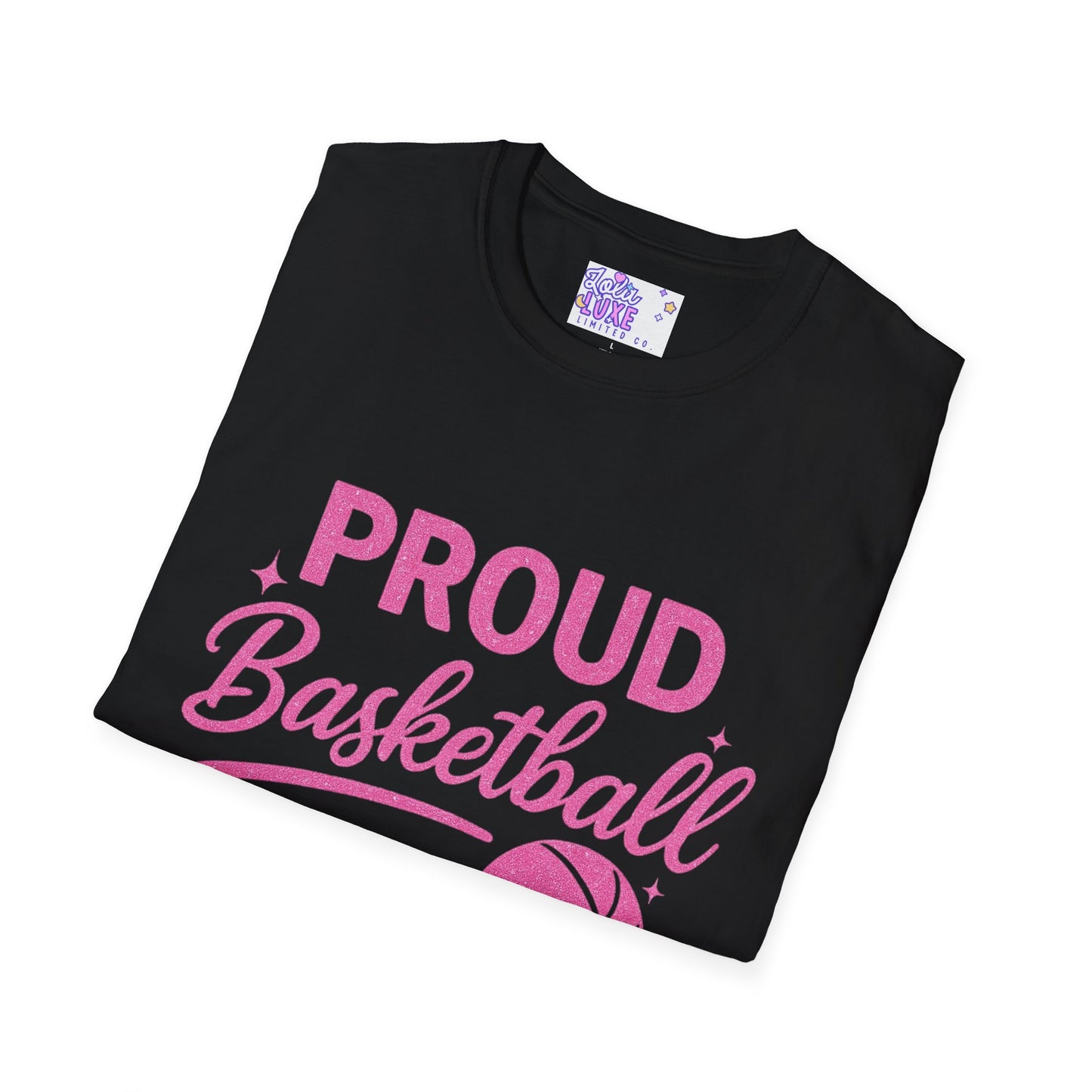"Proud Basketball Mom" Softstyle T-Shirt - Customizable Fan Tee
