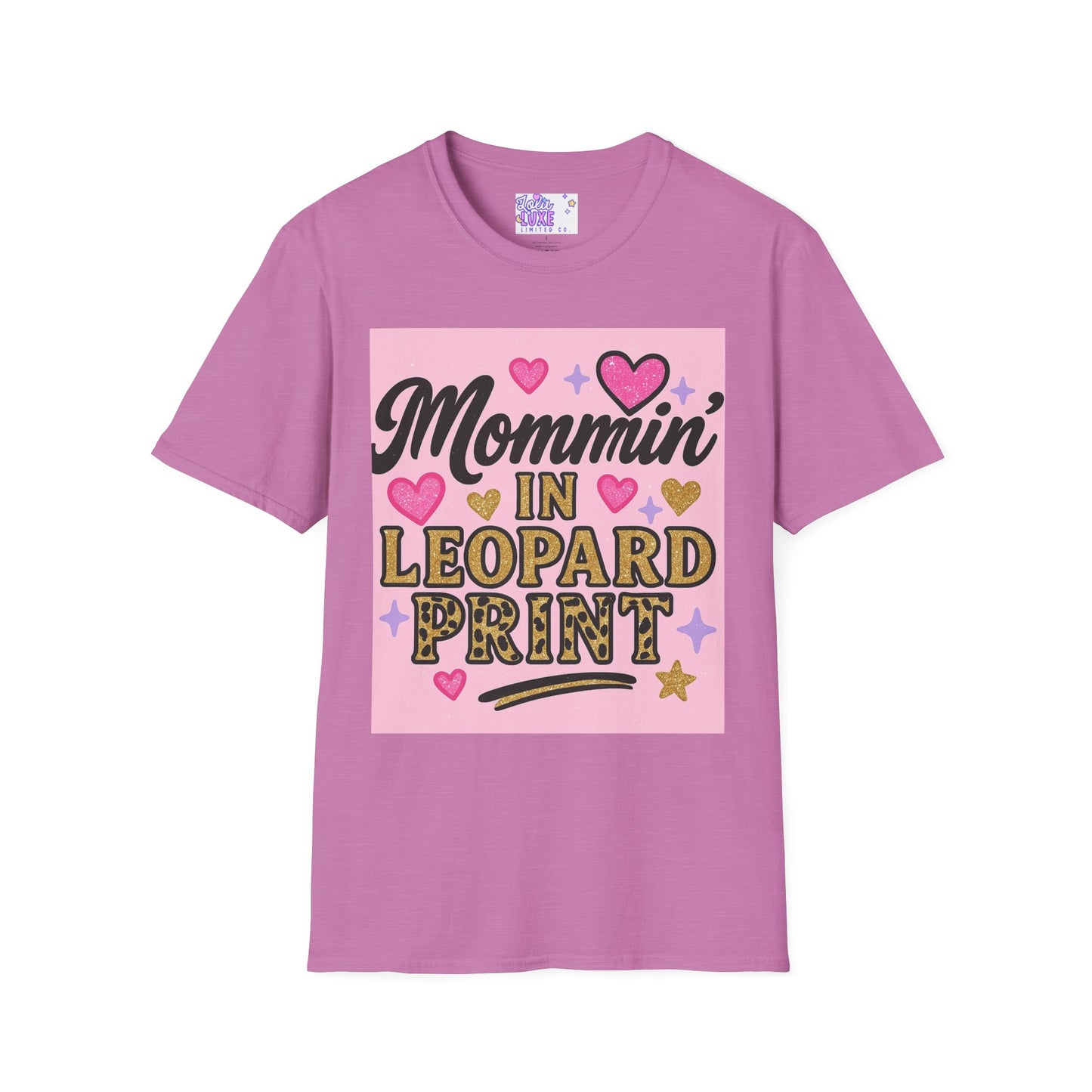 Mommin' in Leopard Print Unisex T-Shirt - Fun & Stylish Apparel for Moms Glam Tee