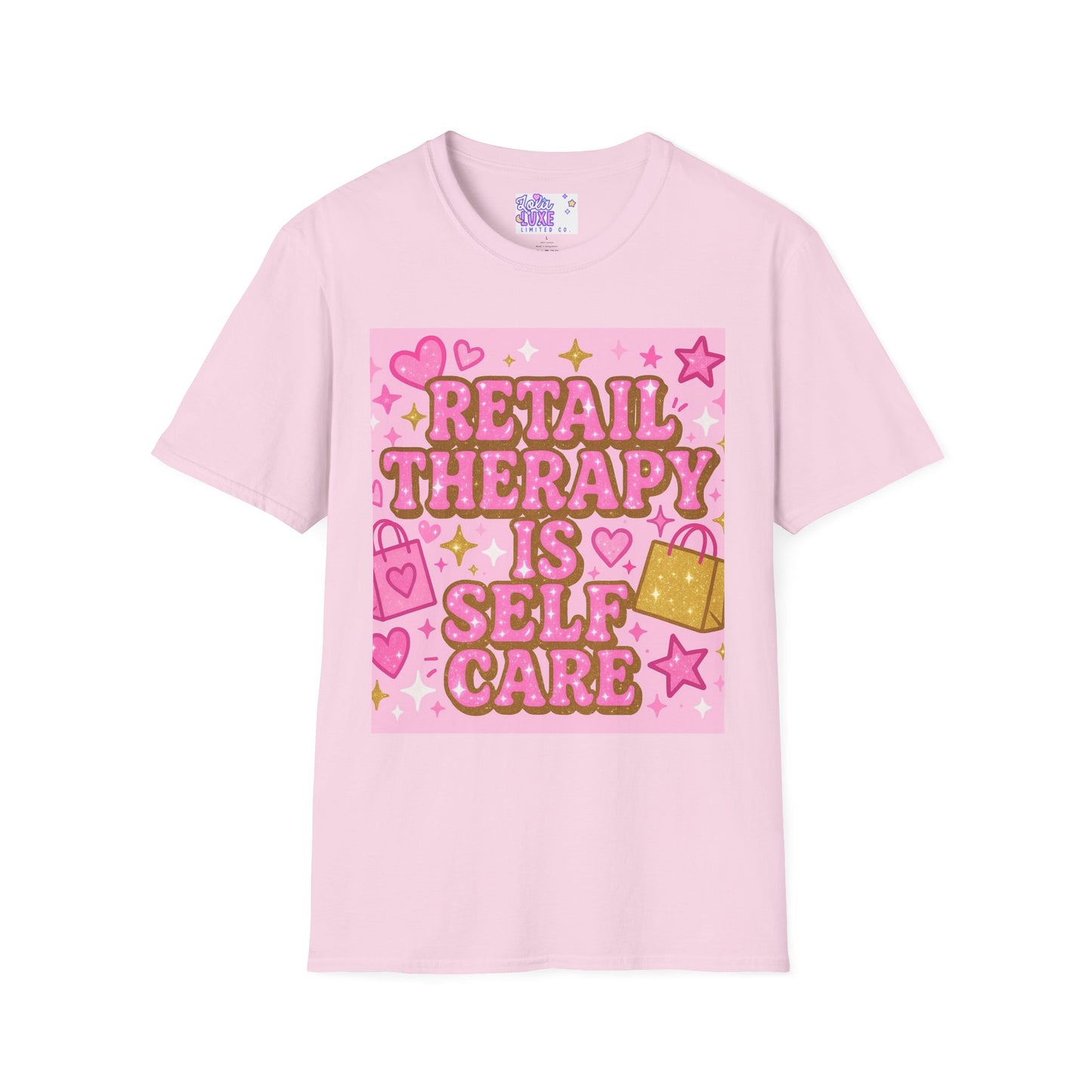 Retail Therapy Unisex Softstyle T-Shirt - Self Care Glam Tee