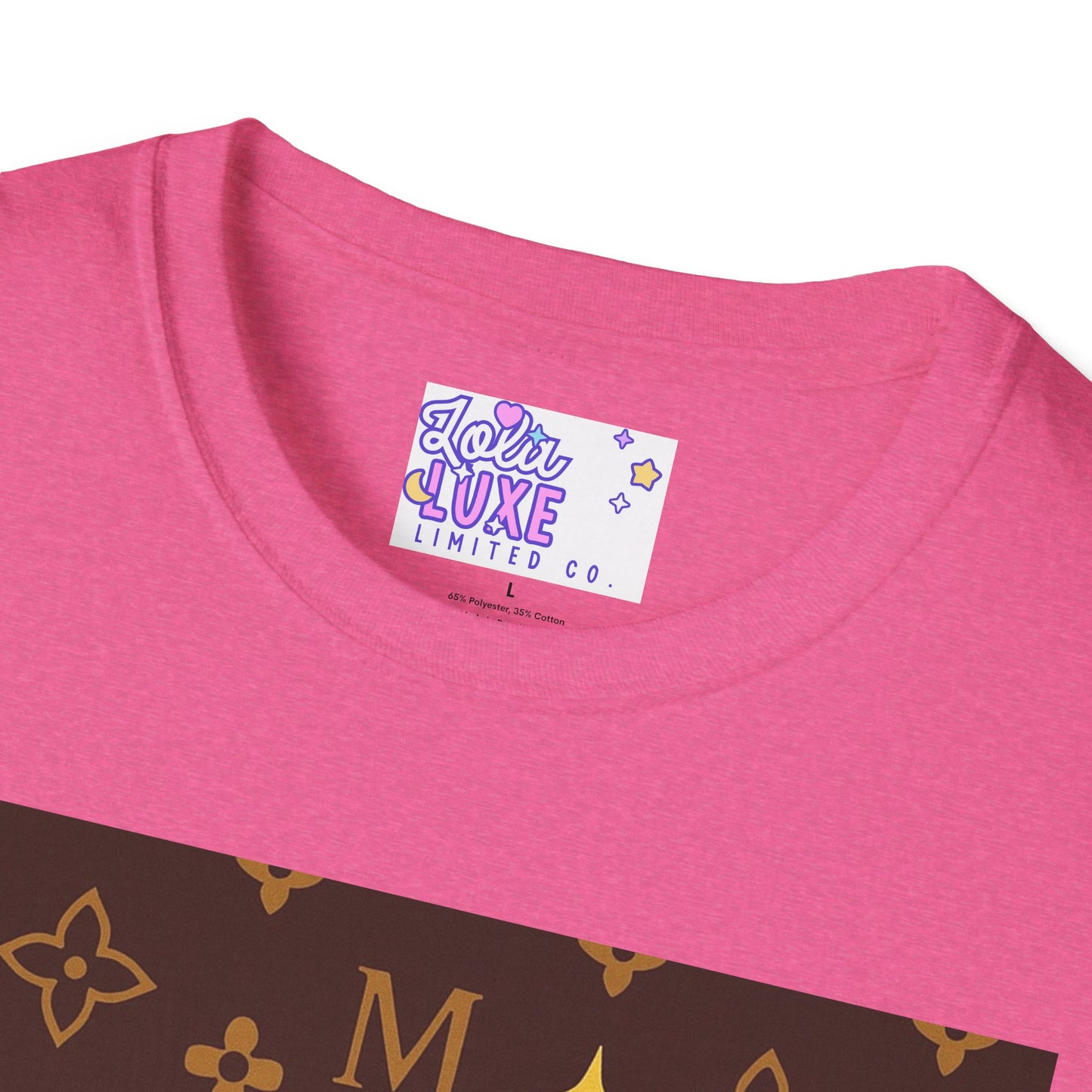 Manifesting Like a Material Girl Glam Tee| Unisex Softstyle Tee | Trendy Apparel for Manifestation Enthusiasts