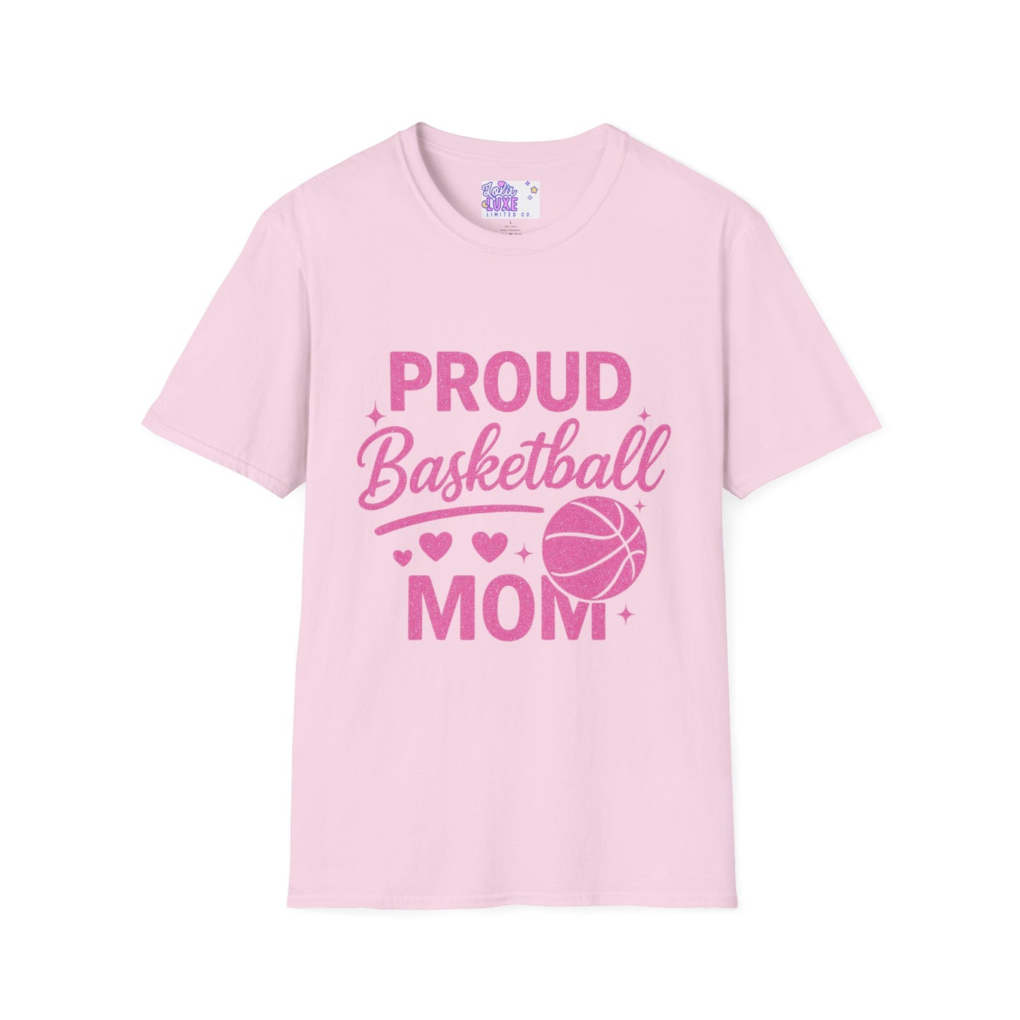 "Proud Basketball Mom" Softstyle T-Shirt - Customizable Fan Tee