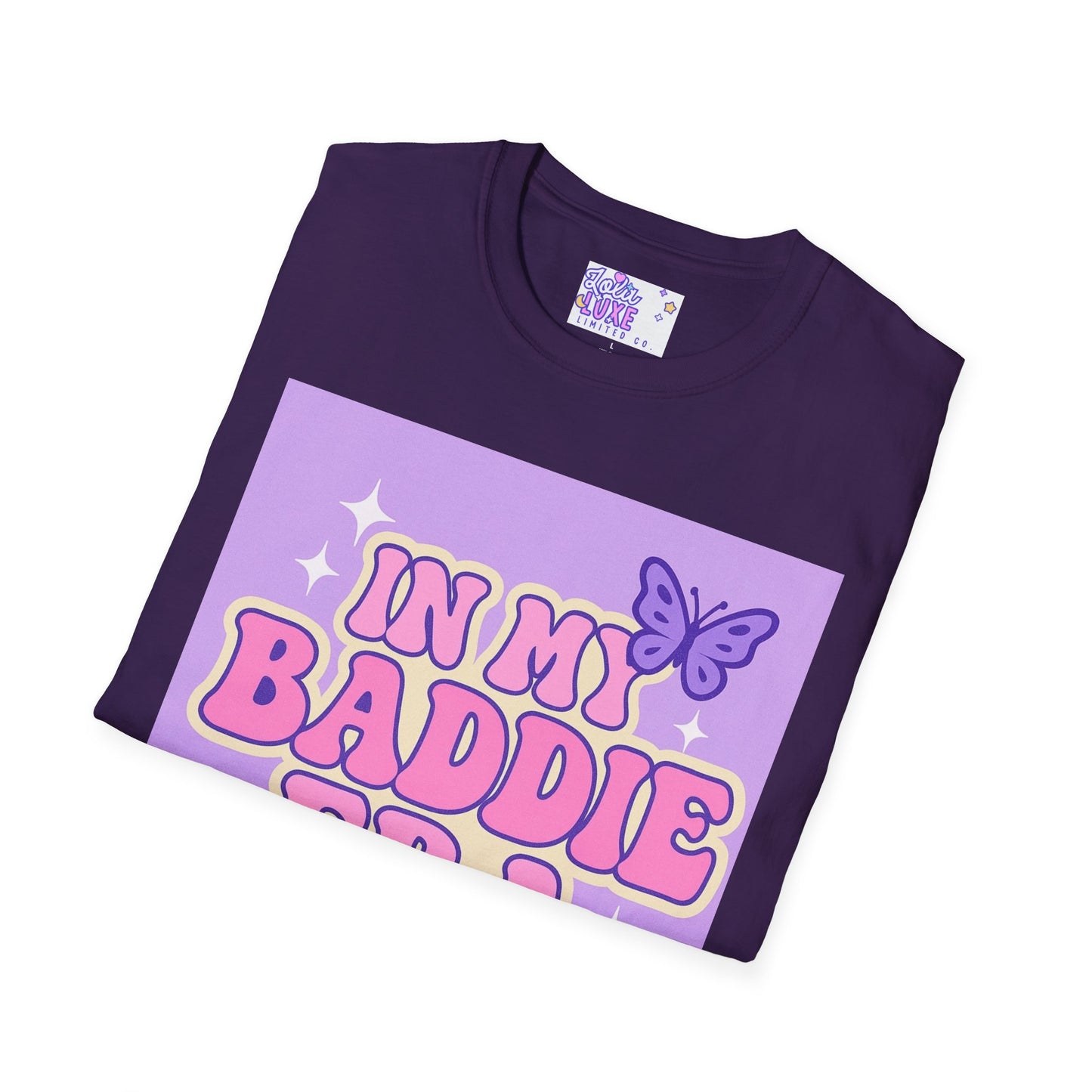 In My Baddie Era Unisex Softstyle Glam Tee - Trendy Graphic Tee for Confident Fashion Lovers
