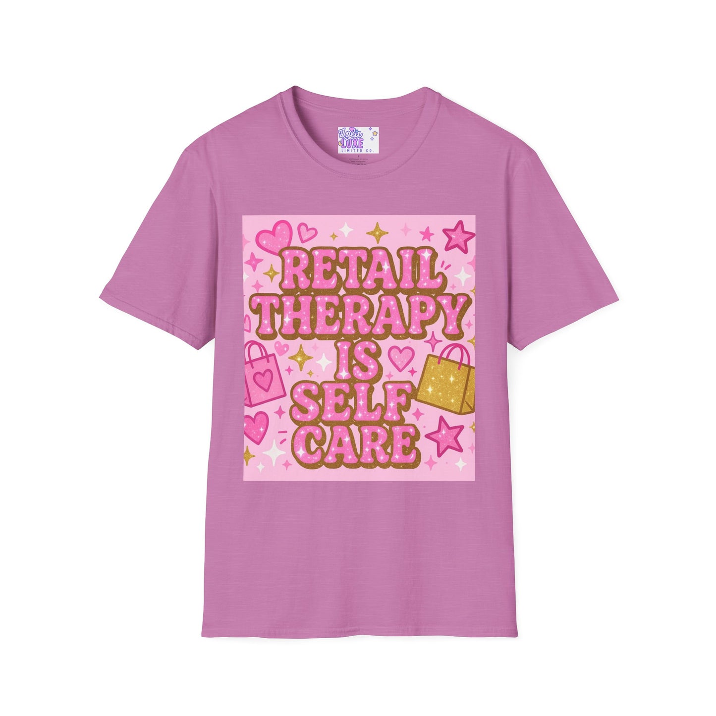 Retail Therapy Unisex Softstyle T-Shirt - Self Care Glam Tee