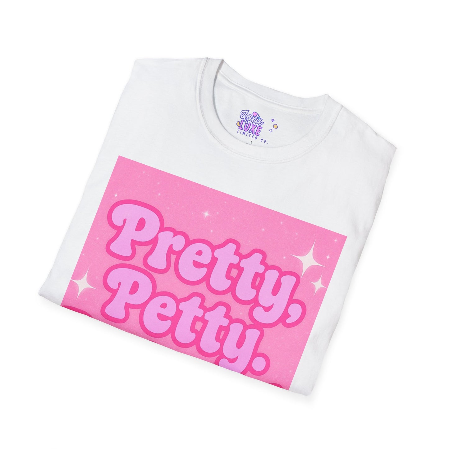 Pretty Petty Protected Unisex Softstyle Glam Tee