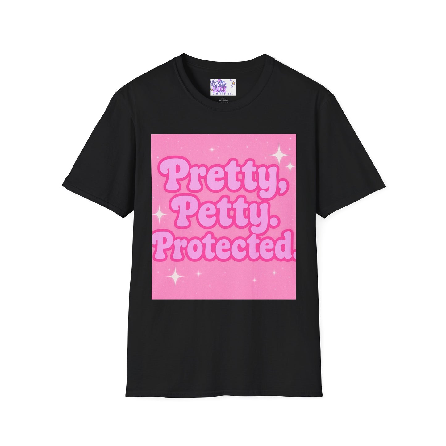 Pretty Petty Protected Unisex Softstyle Glam Tee