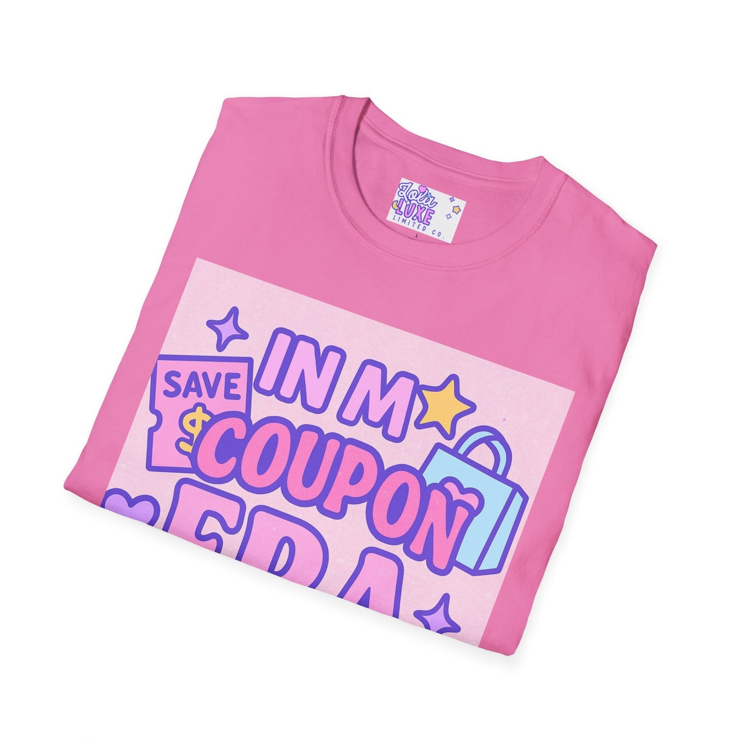 Funny Coupon Era Unisex Softstyle Glam Tee