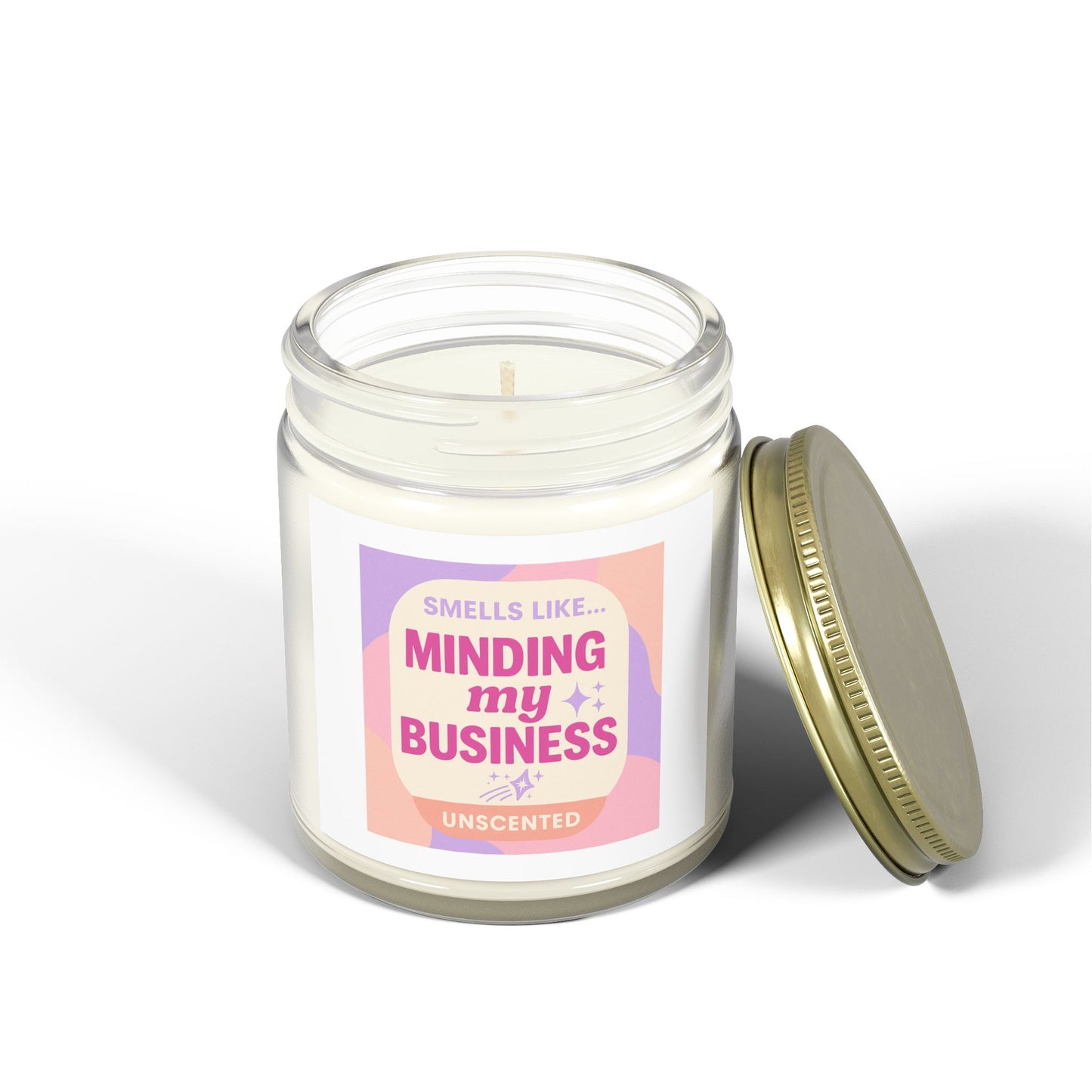 Unscented Candles, Coconut Apricot Wax (4oz, 9oz)