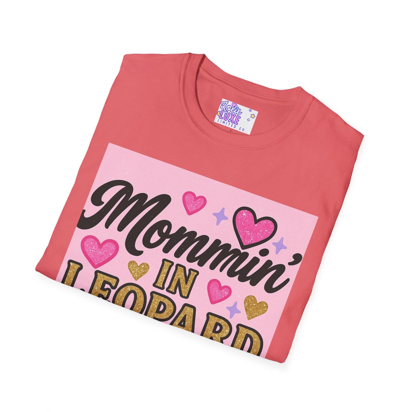 Mommin' in Leopard Print Unisex T-Shirt - Fun & Stylish Apparel for Moms Glam Tee